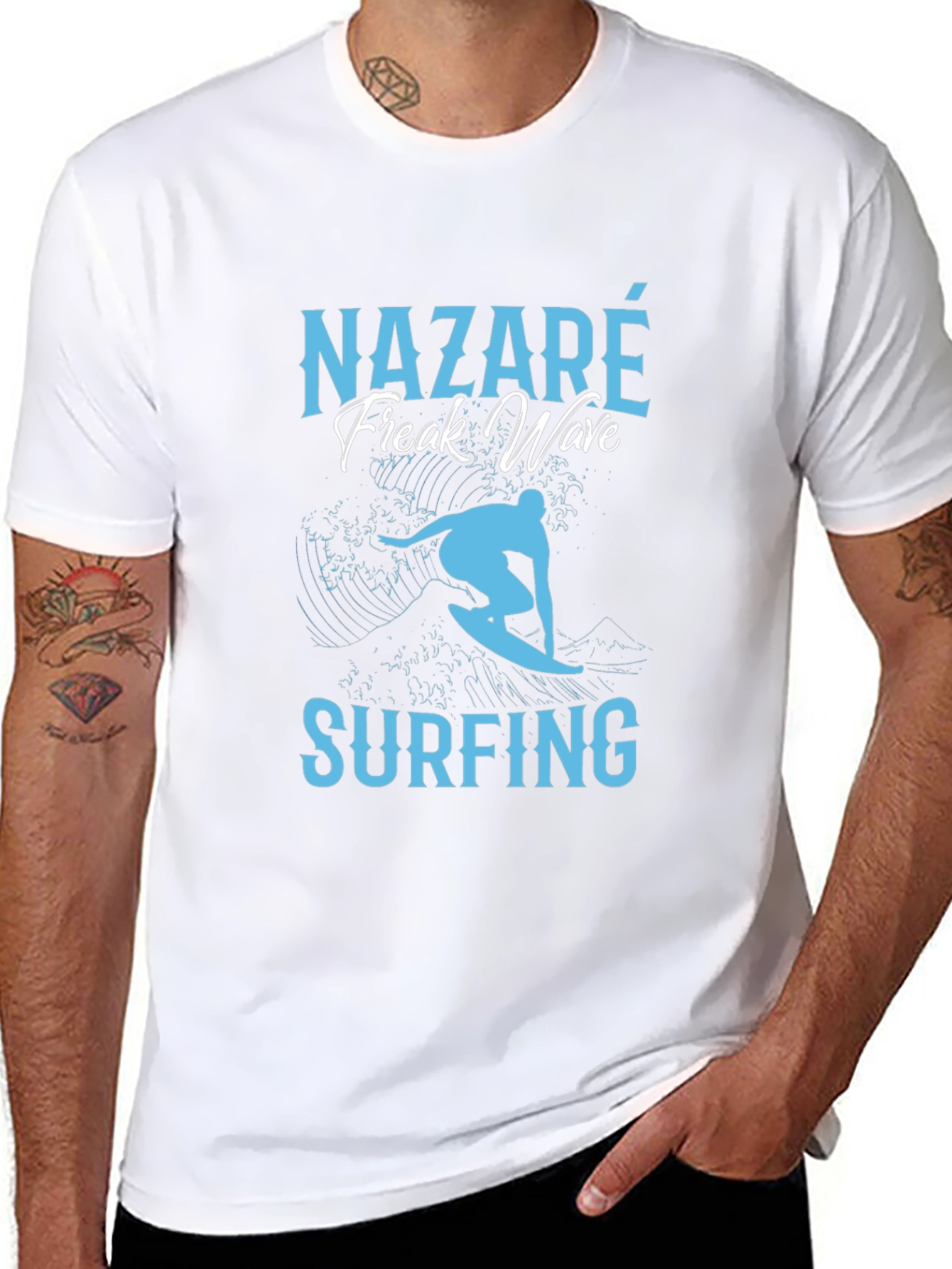 Nazare Surfing Freak Wave T-Shirt