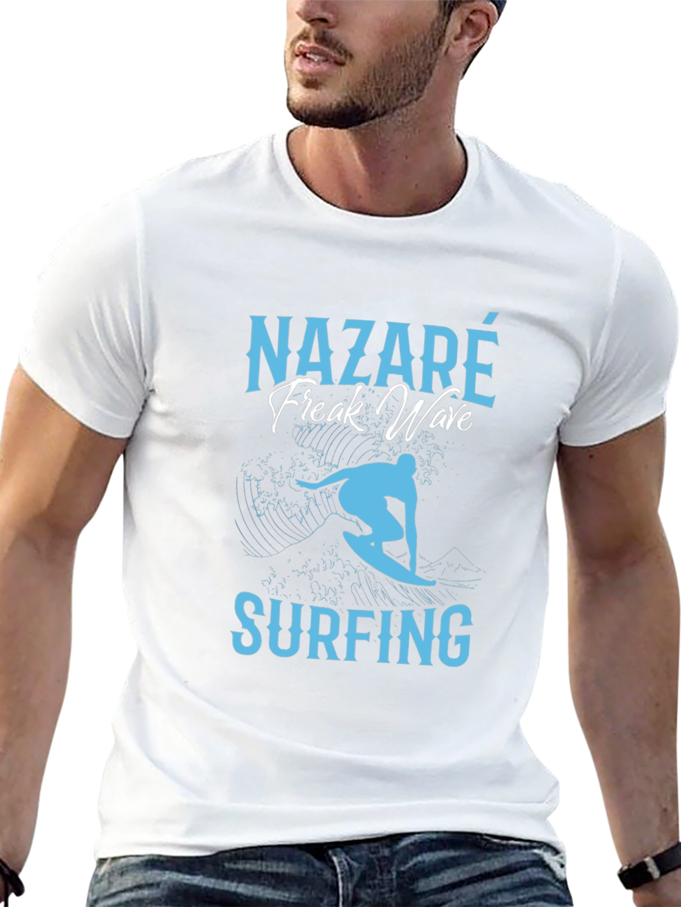 Nazare Surfing Freak Wave T-Shirt
