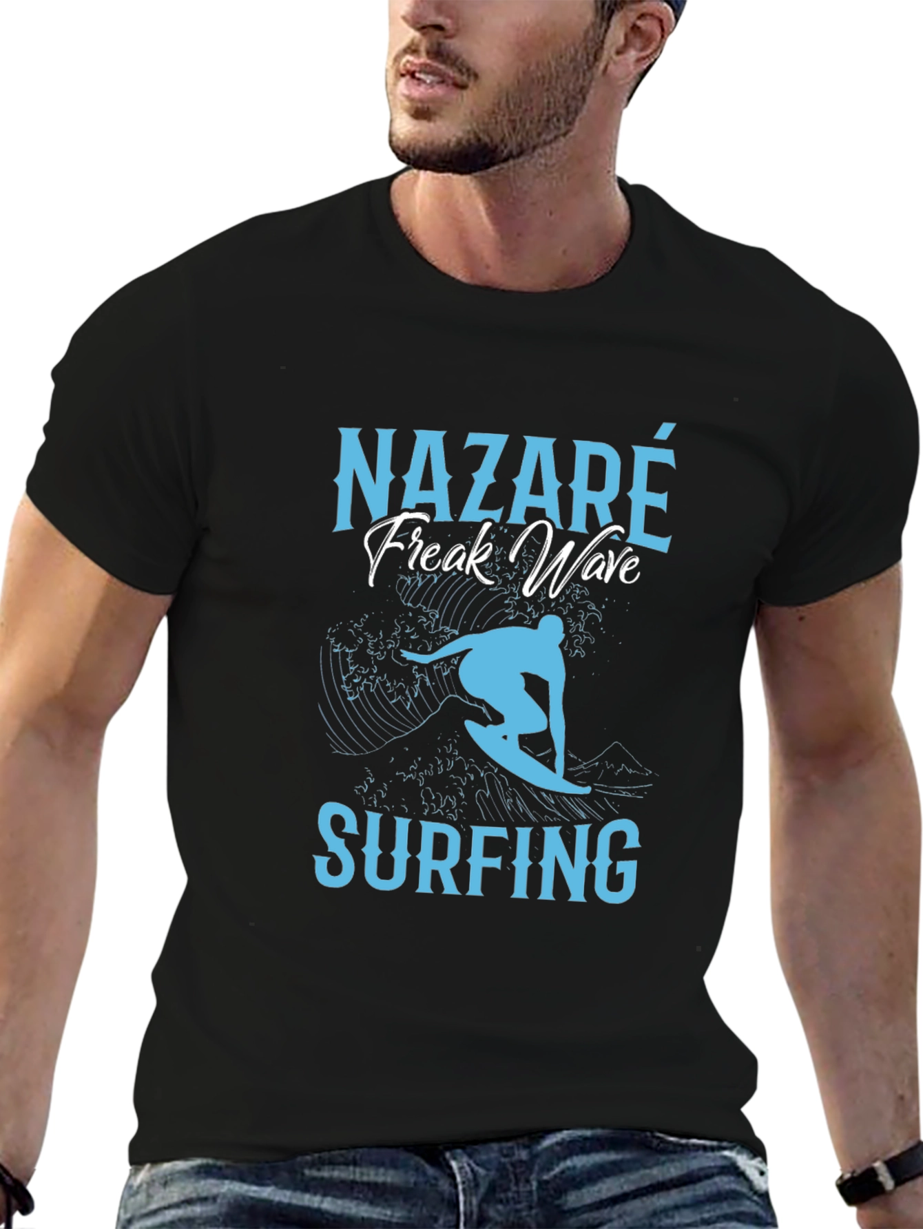 Nazare Surfing Freak Wave T-Shirt