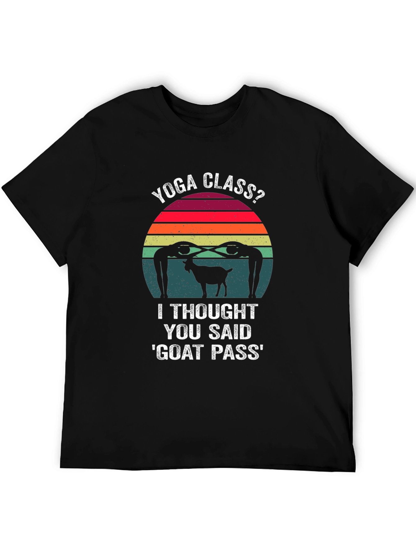 Yoga Class Goat Pass Funny Graphic Tee