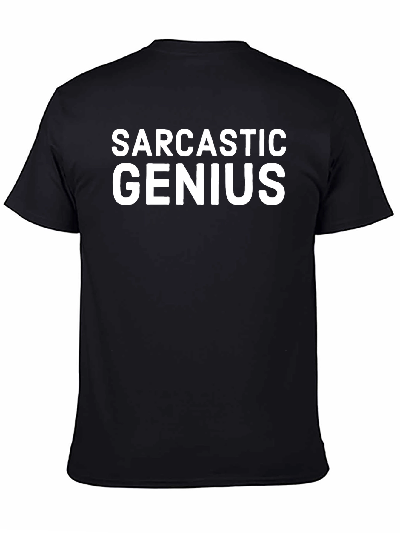 Sarcastic Genius Graphic Tee - Black Cotton T-Shirt