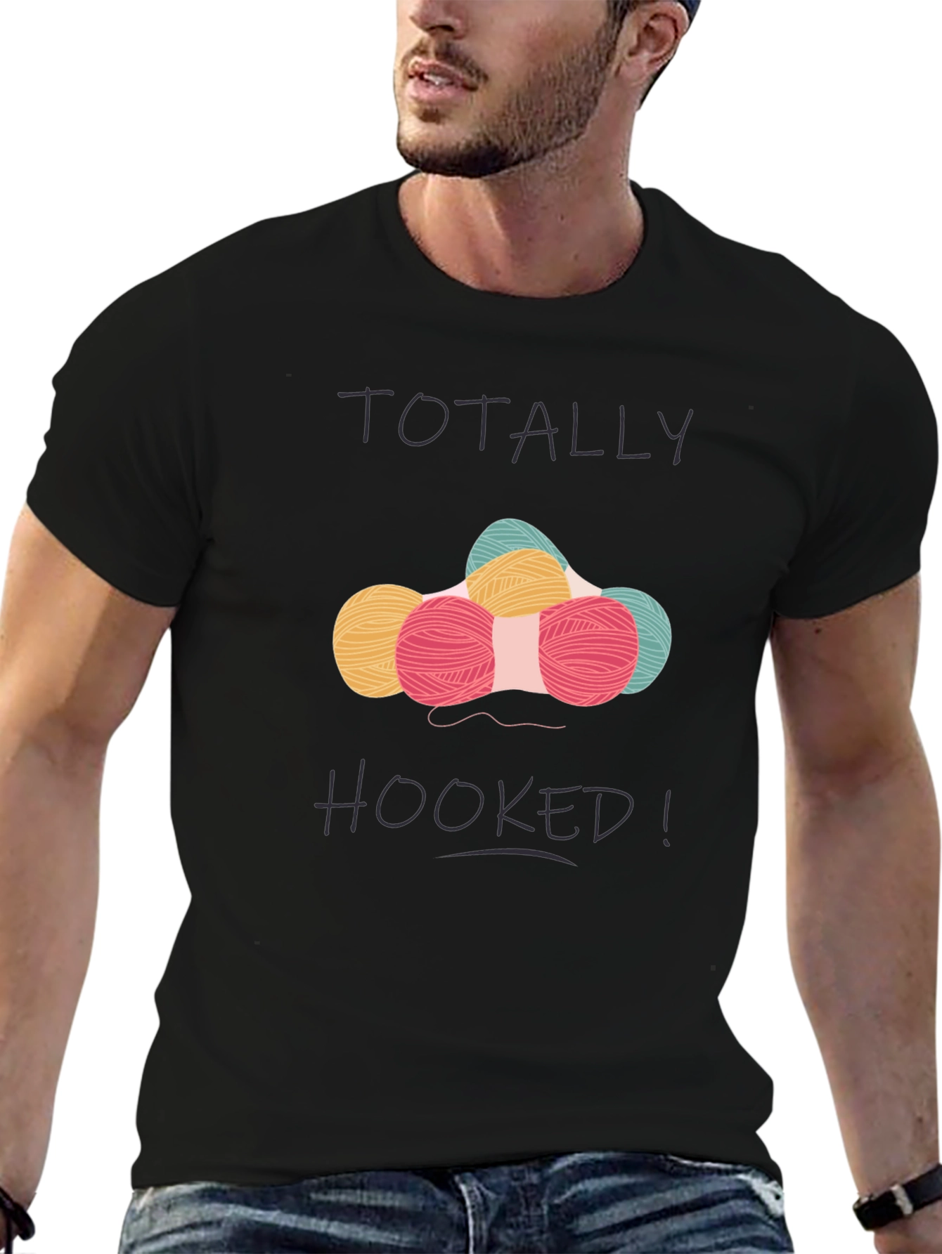 Totally Hooked! Graphic Tee - Crochet Lovers T-Shirt