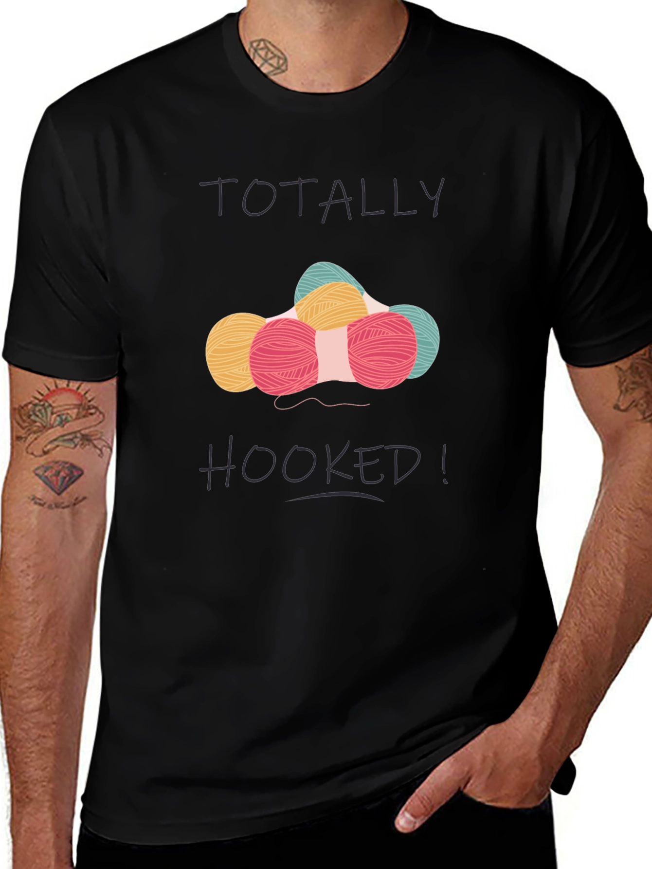 Totally Hooked! Graphic Tee - Crochet Lovers T-Shirt