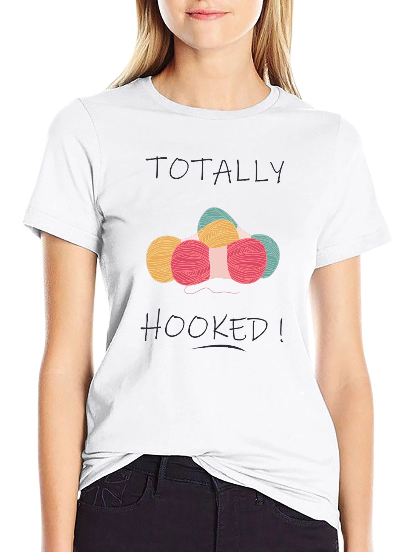 Totally Hooked! Graphic Tee - Crochet Lovers T-Shirt