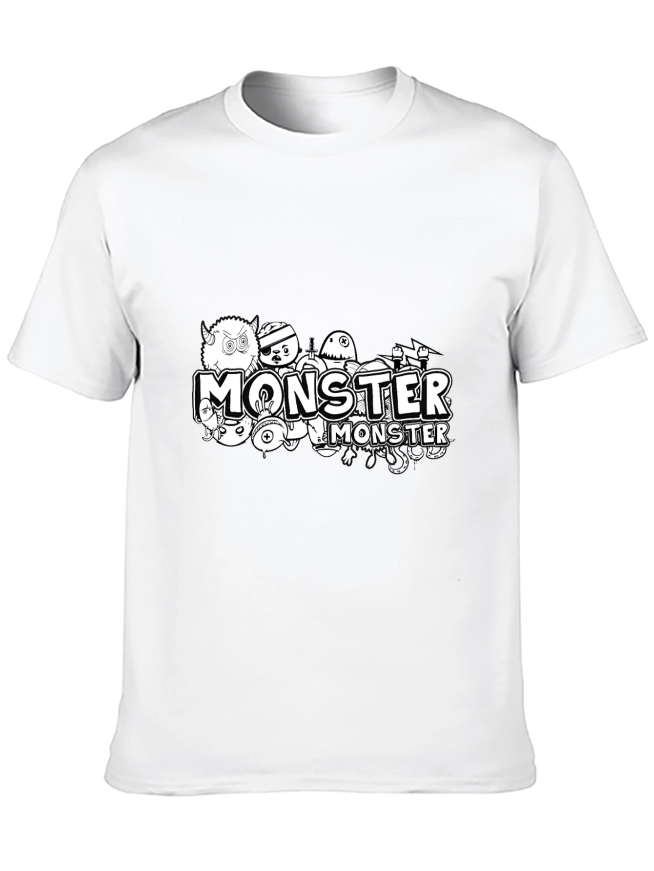 Monster Graphic Black T-Shirt