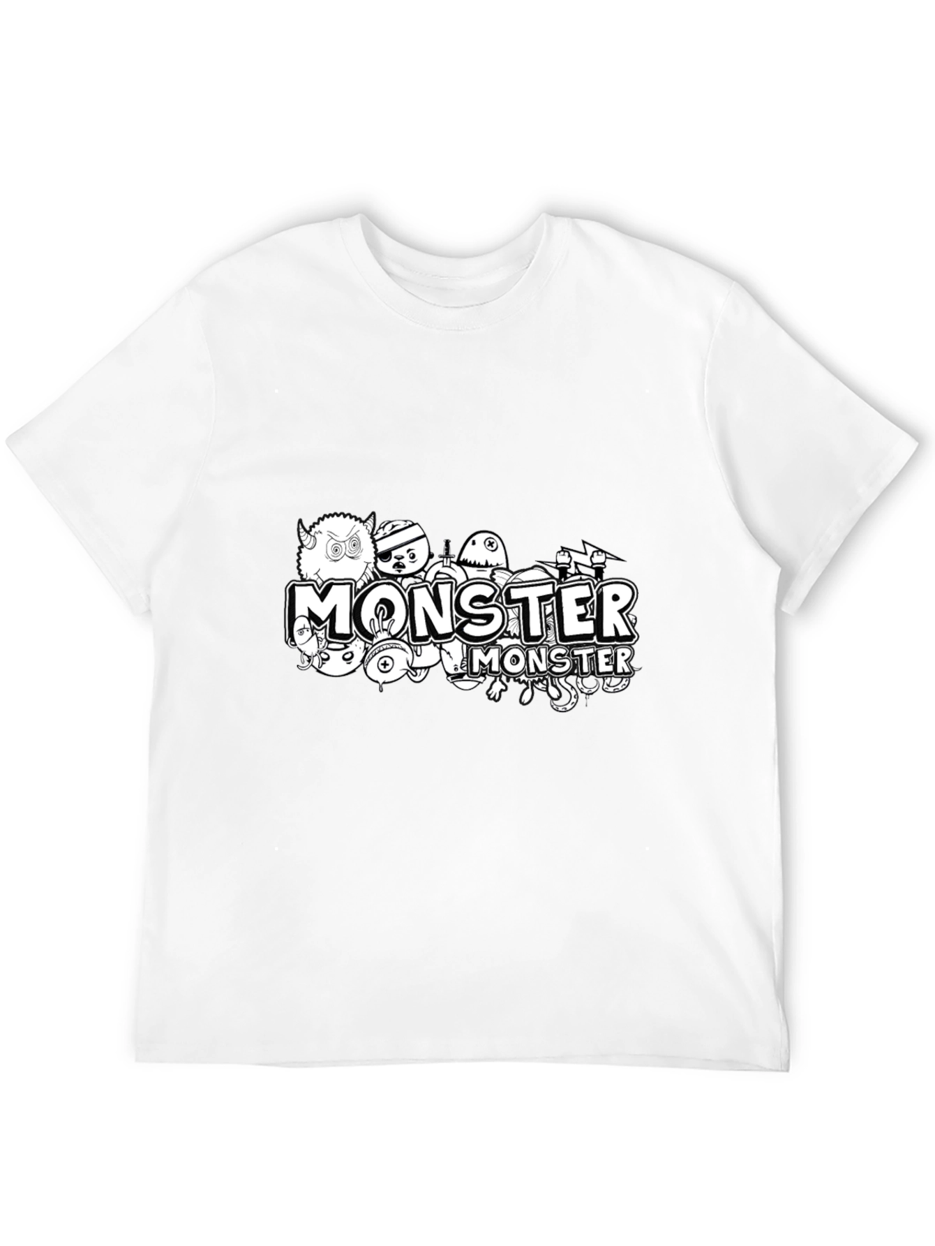 Monster Graphic Black T-Shirt