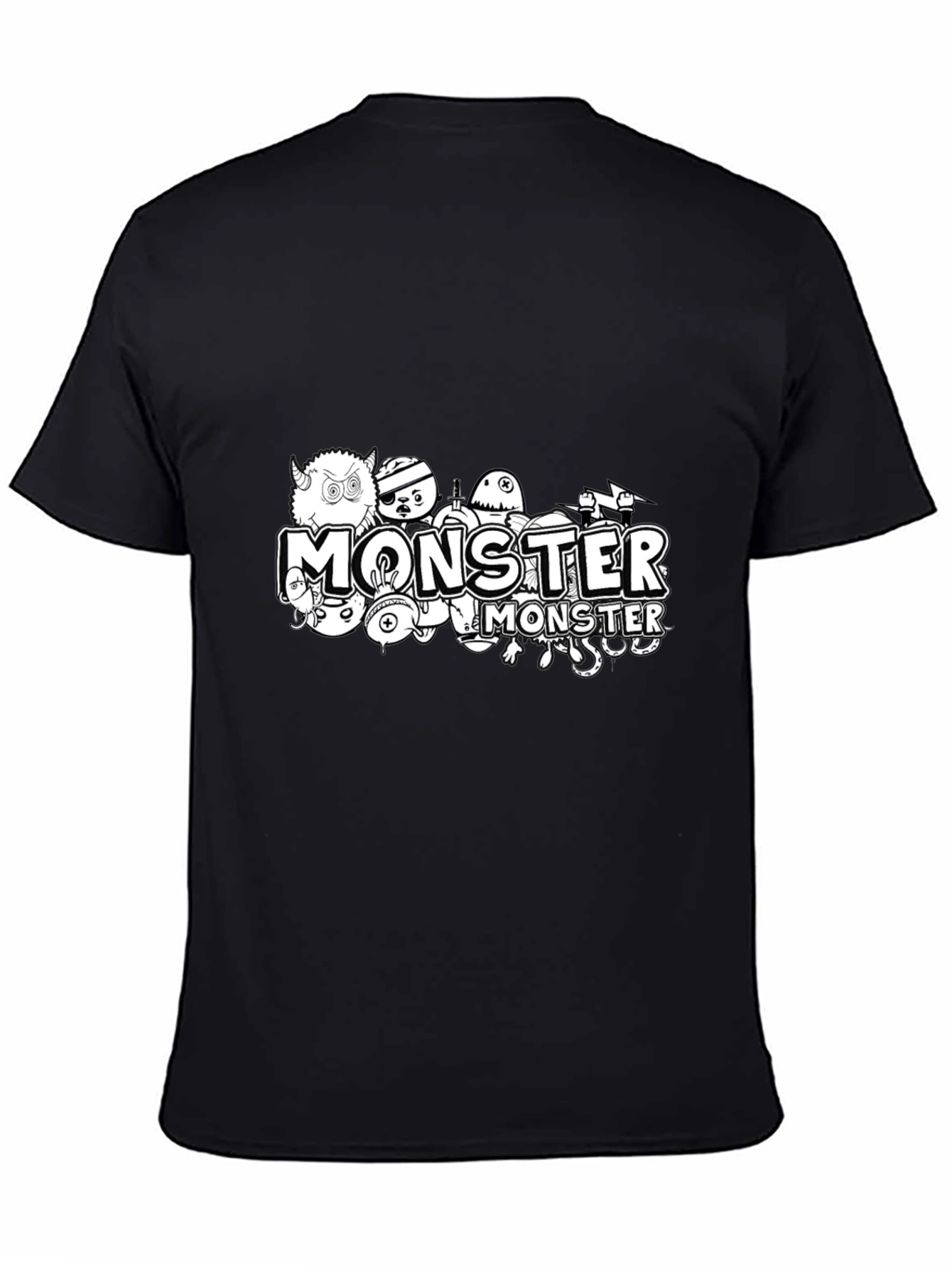 Monster Graphic Black T-Shirt