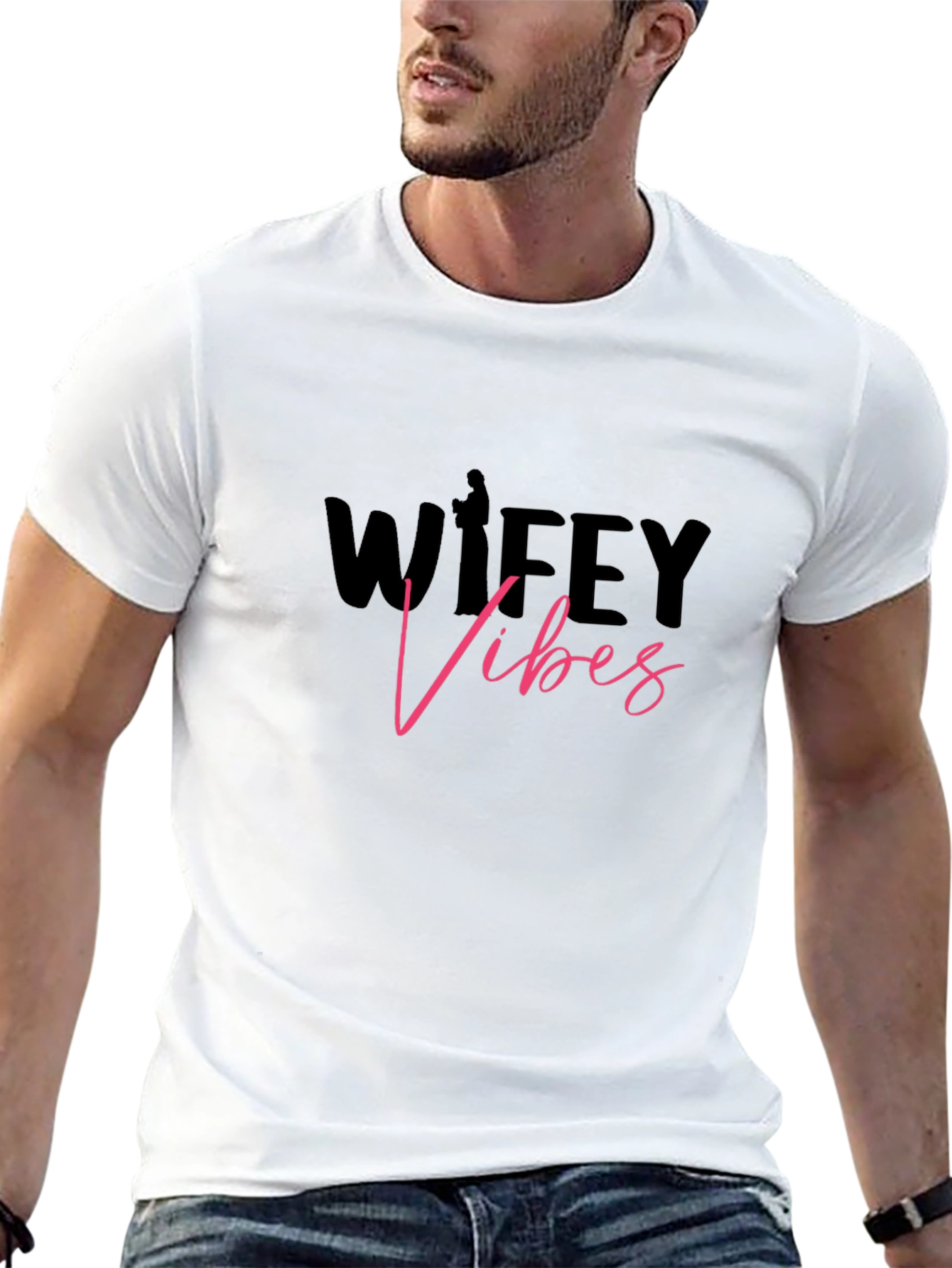 Wifey Vibes Black Graphic Tee