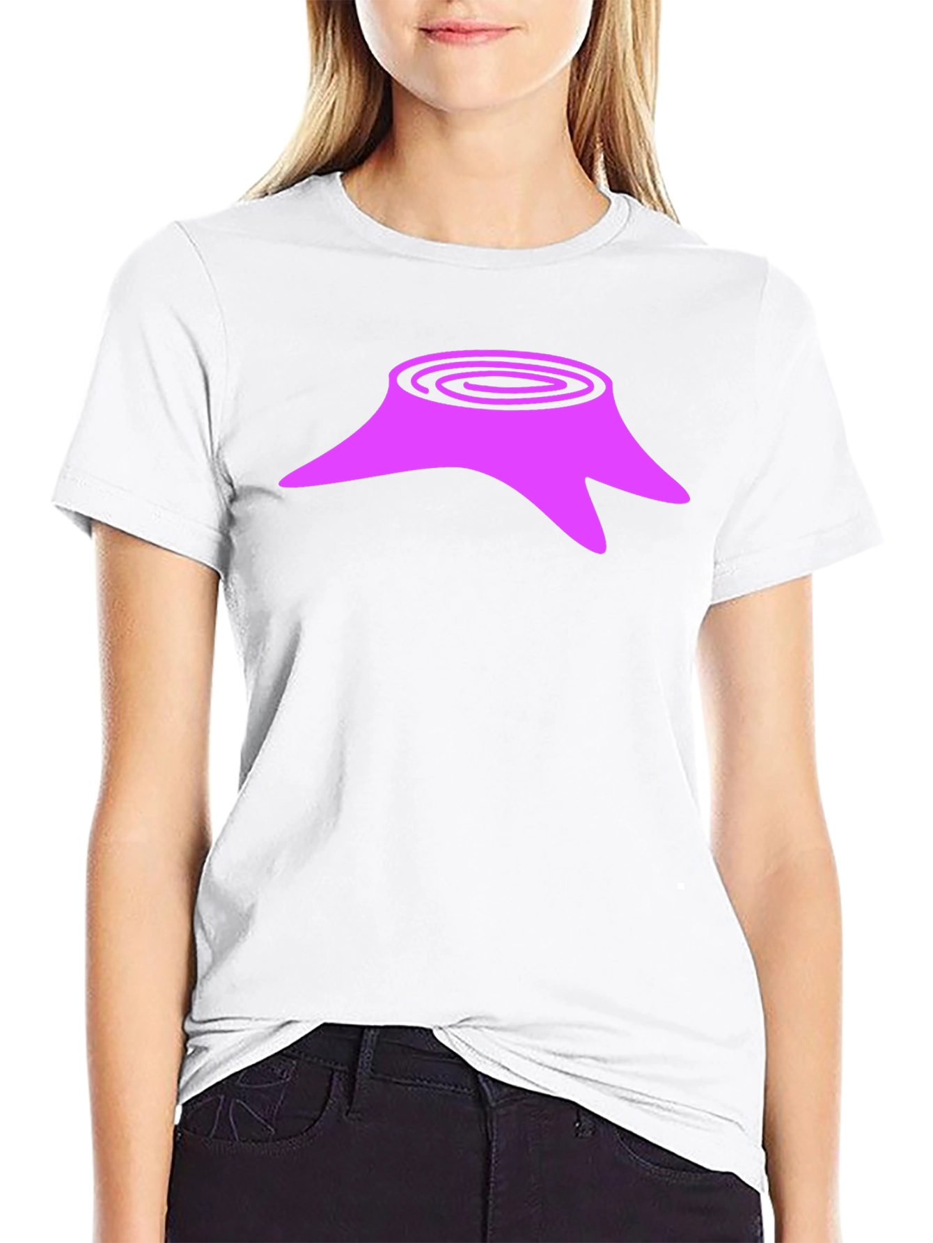 Tree Stump Graphic Tee - Casual Black T-Shirt