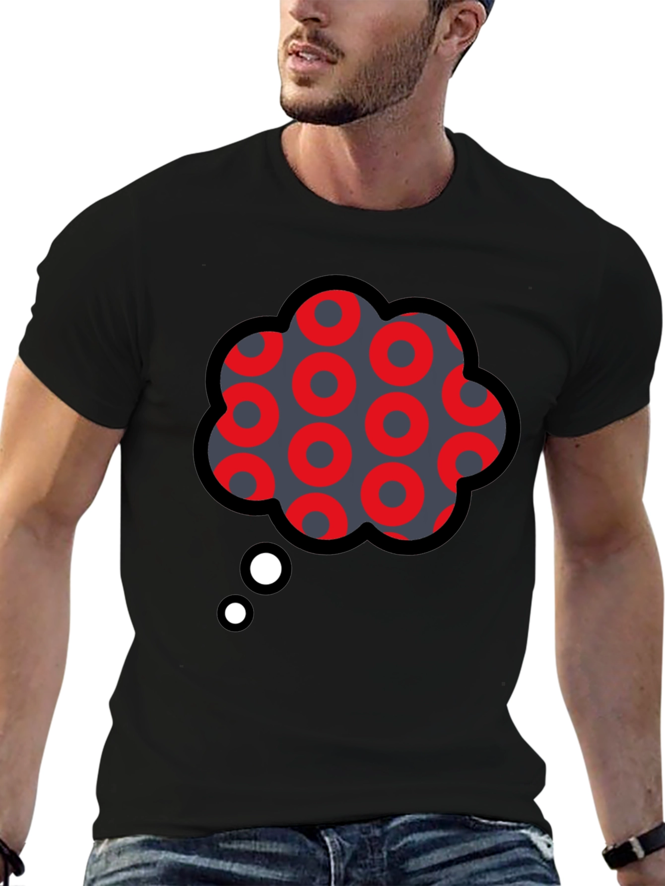 Funky Thought Bubble Graphic Tee - Unique Design