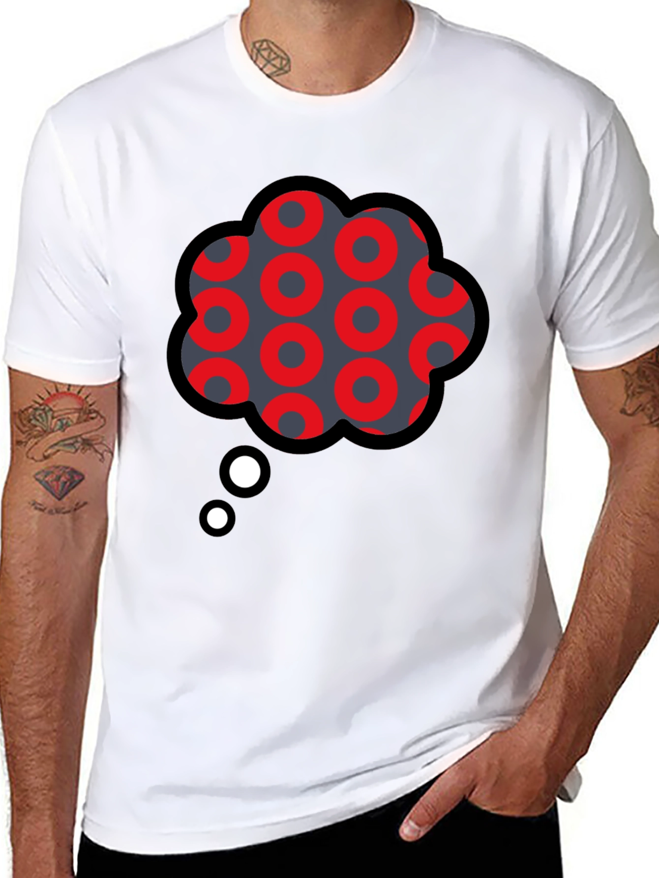 Funky Thought Bubble Graphic Tee - Unique Design
