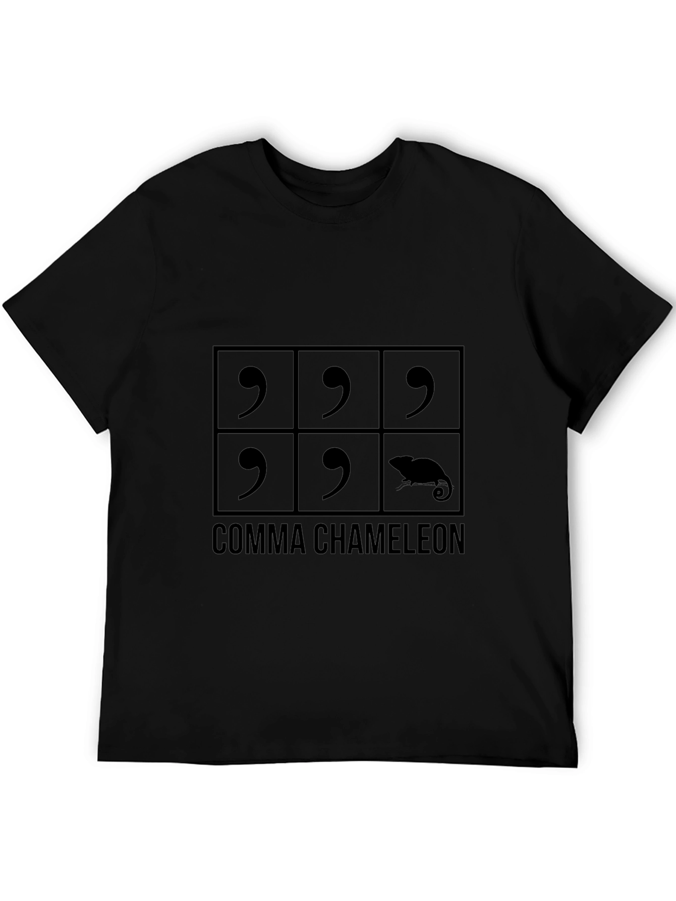 Comma Chameleon T-Shirt - Clever Pun Design