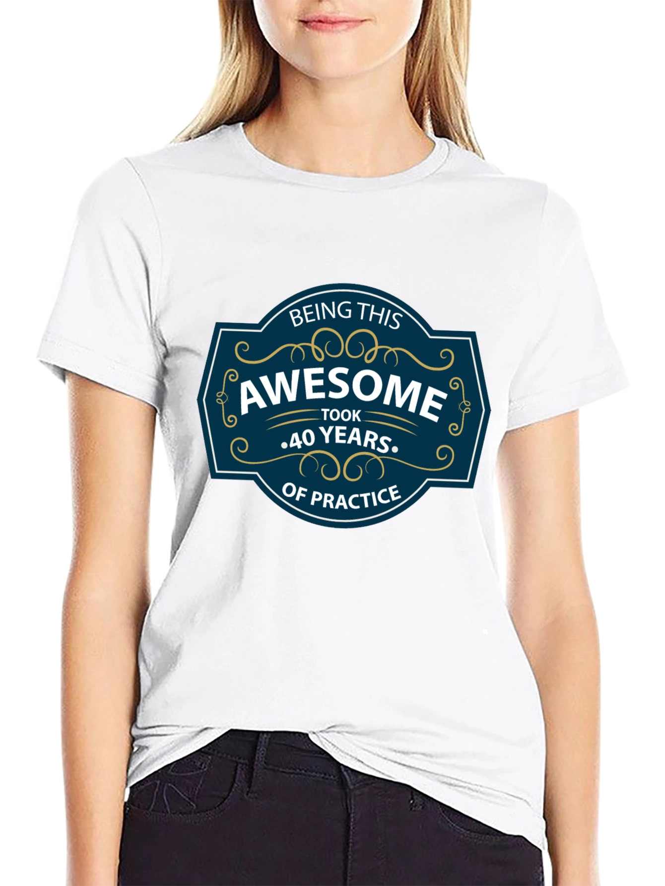 Awesome 40th Birthday Black Graphic Tee