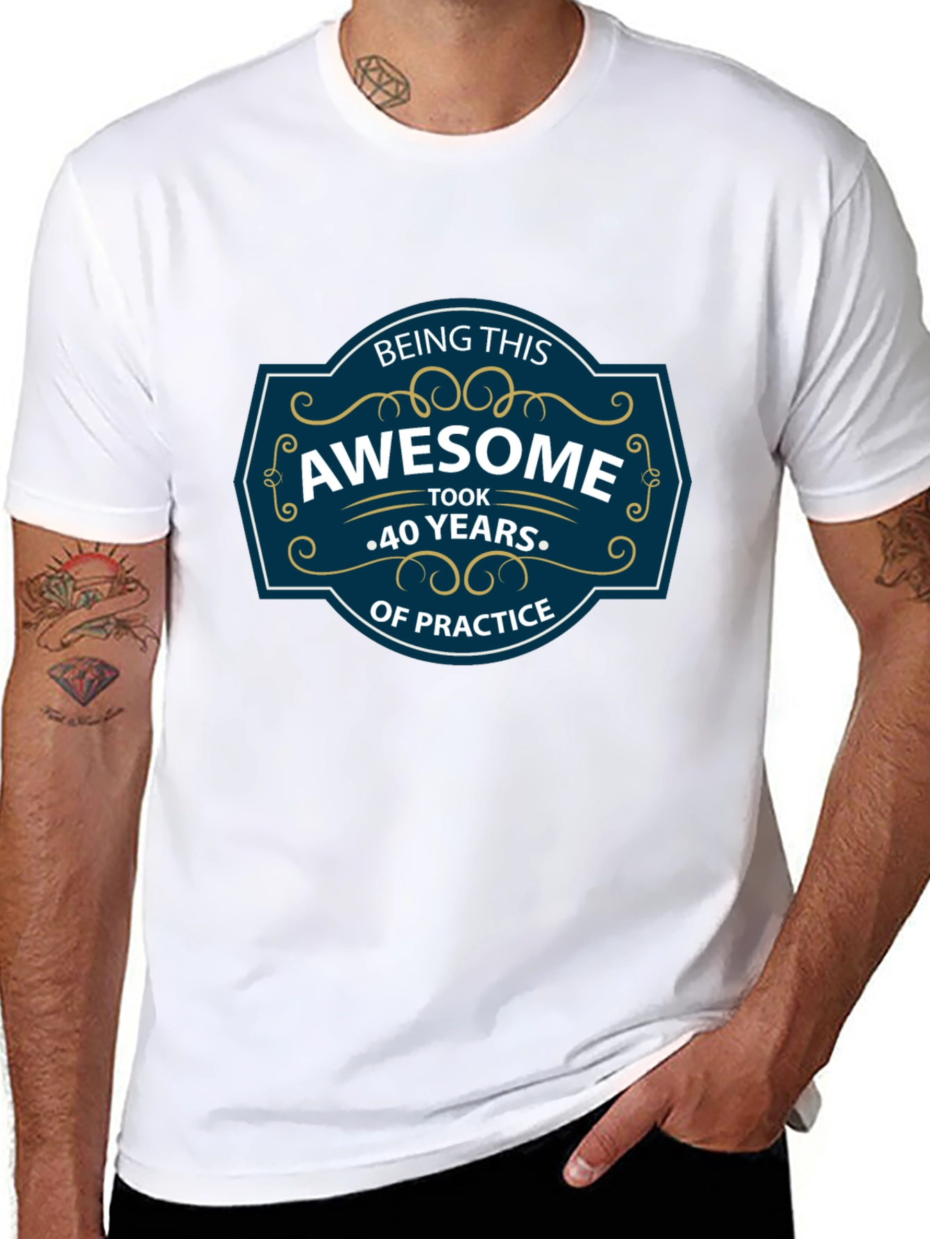 Awesome 40th Birthday Black Graphic Tee