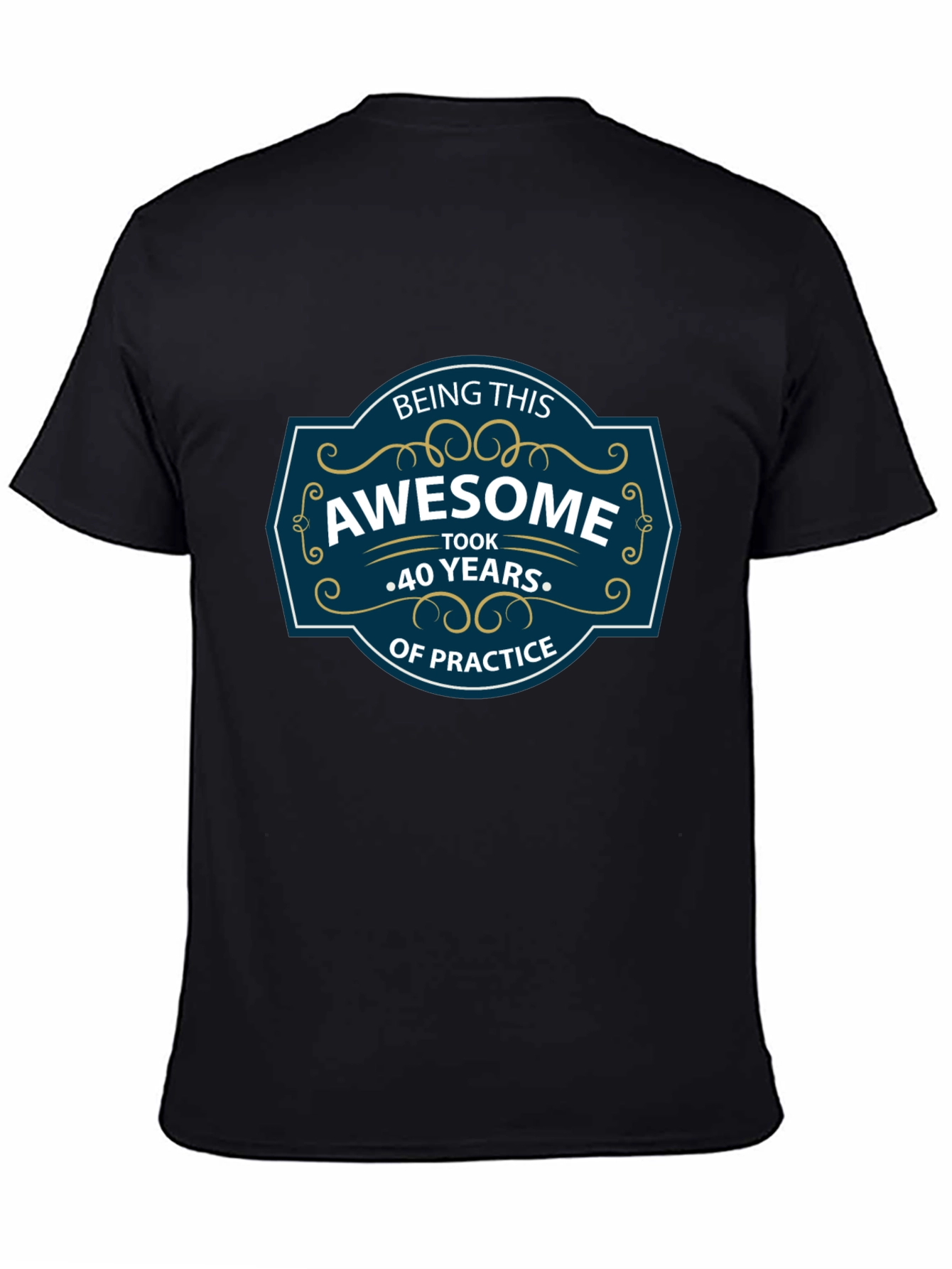 Awesome 40th Birthday Black Graphic Tee