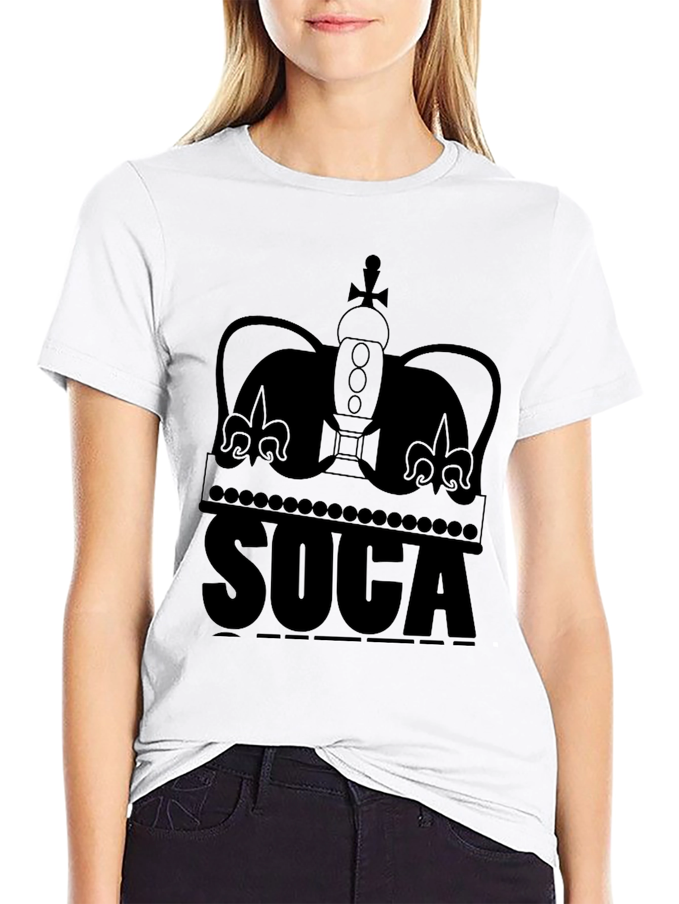 SOCA Crown Graphic Black T-Shirt