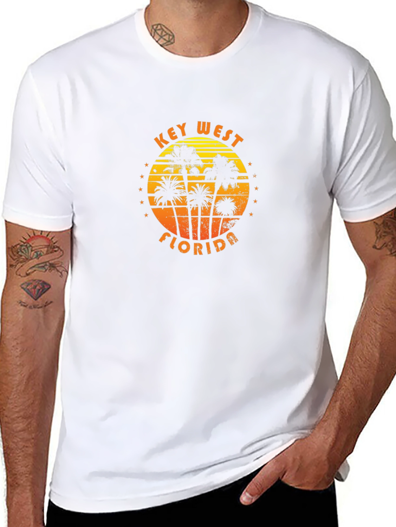 Key West Florida Palms Graphic T-Shirt