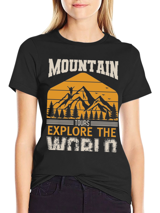 Mountain Tours Explore the World Graphic Tee