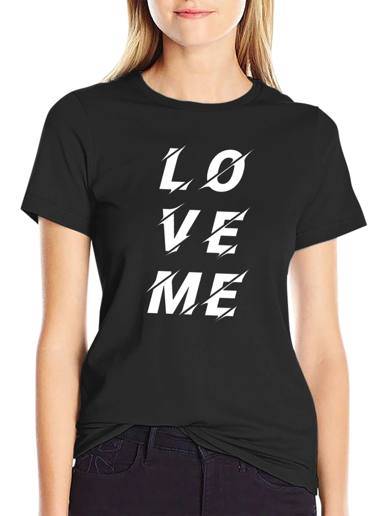 Love Me Graphic Black T-Shirt