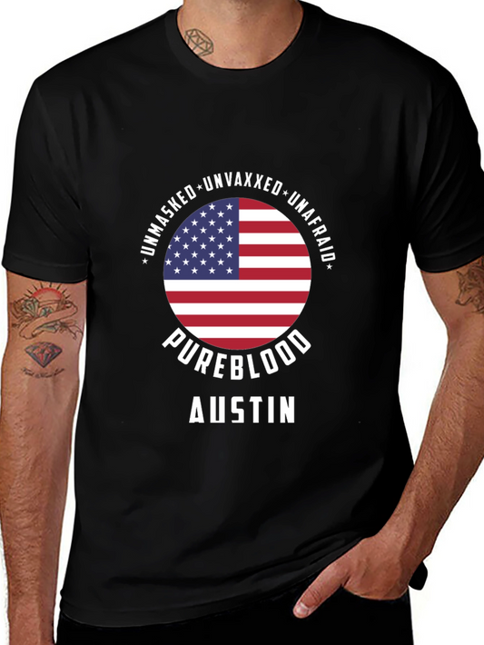 Unmasked Unvaxxed Pureblood Patriotic T-Shirt