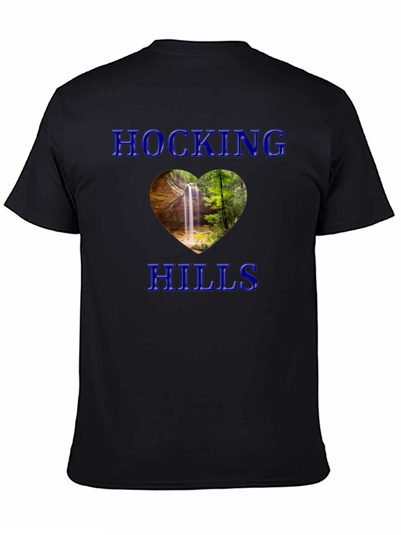Hocking Hills Waterfall Heart Graphic Tee