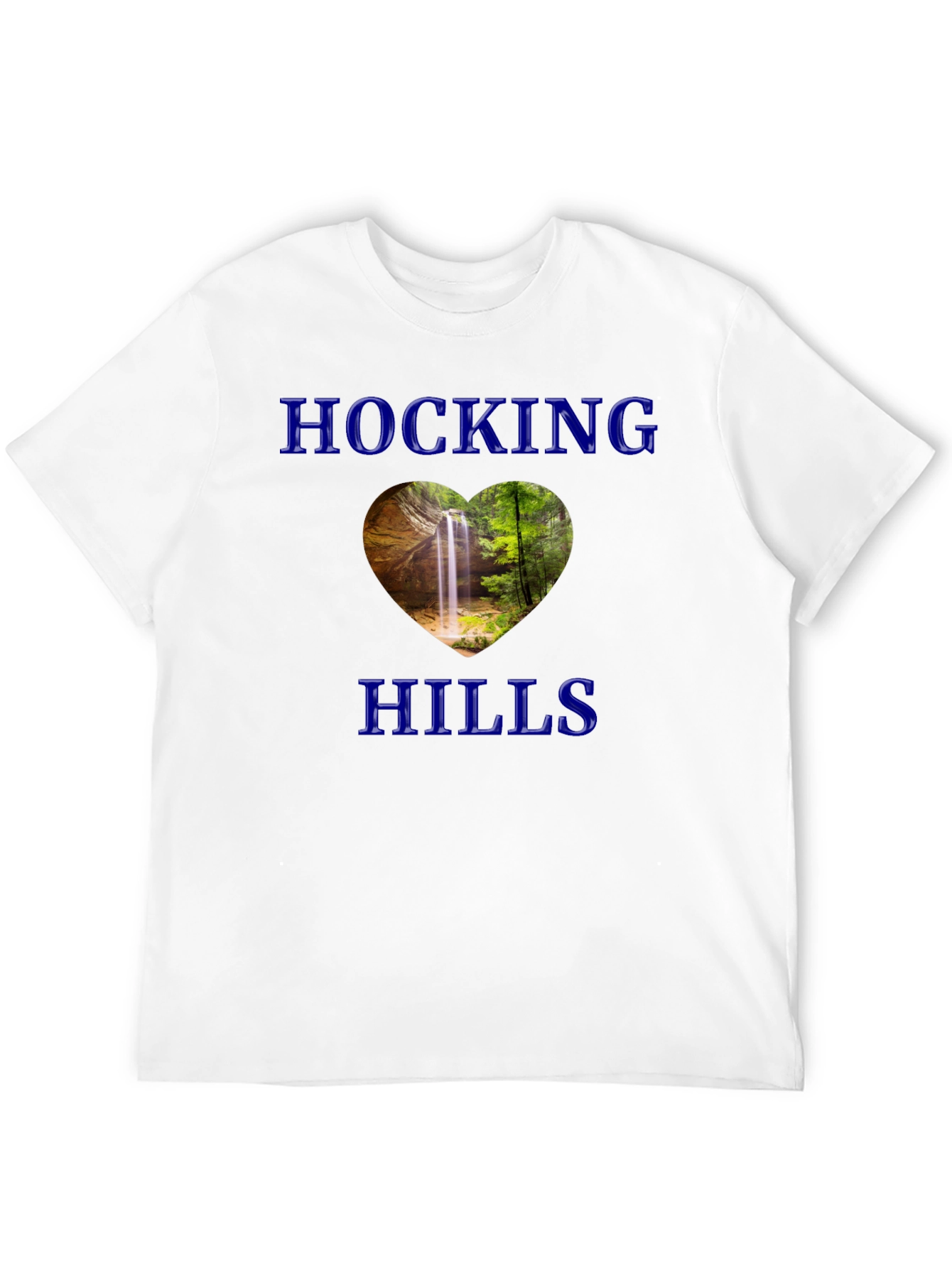 Hocking Hills Waterfall Heart Graphic Tee