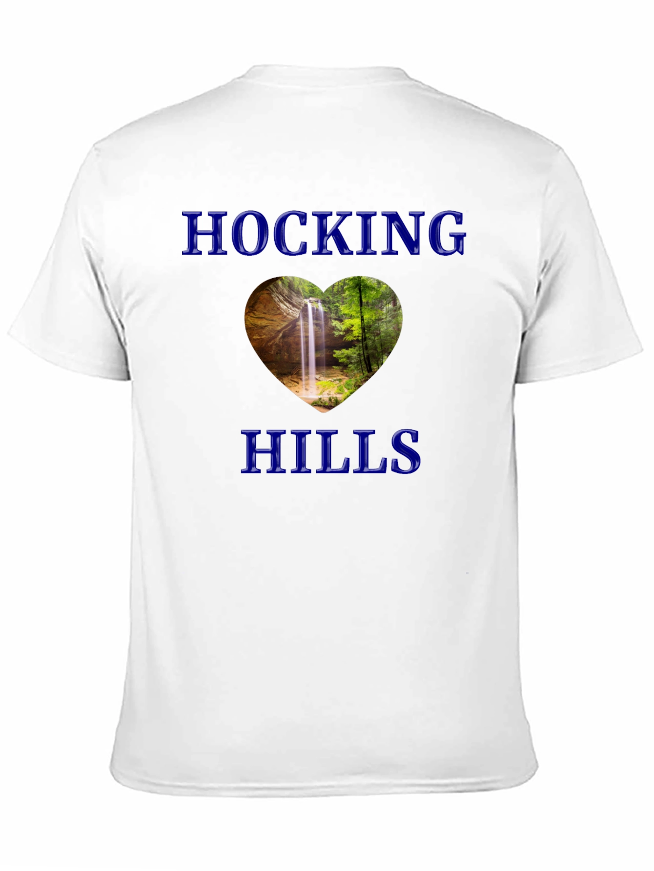 Hocking Hills Waterfall Heart Graphic Tee