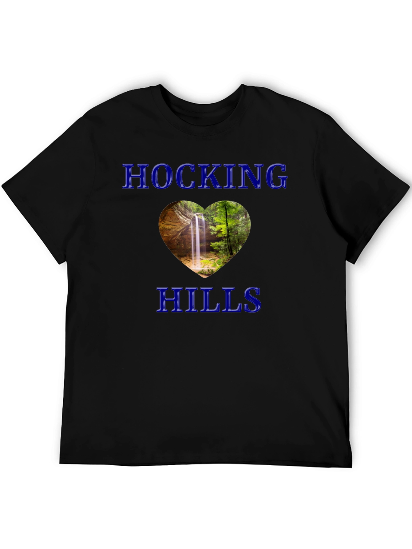 Hocking Hills Waterfall Heart Graphic Tee