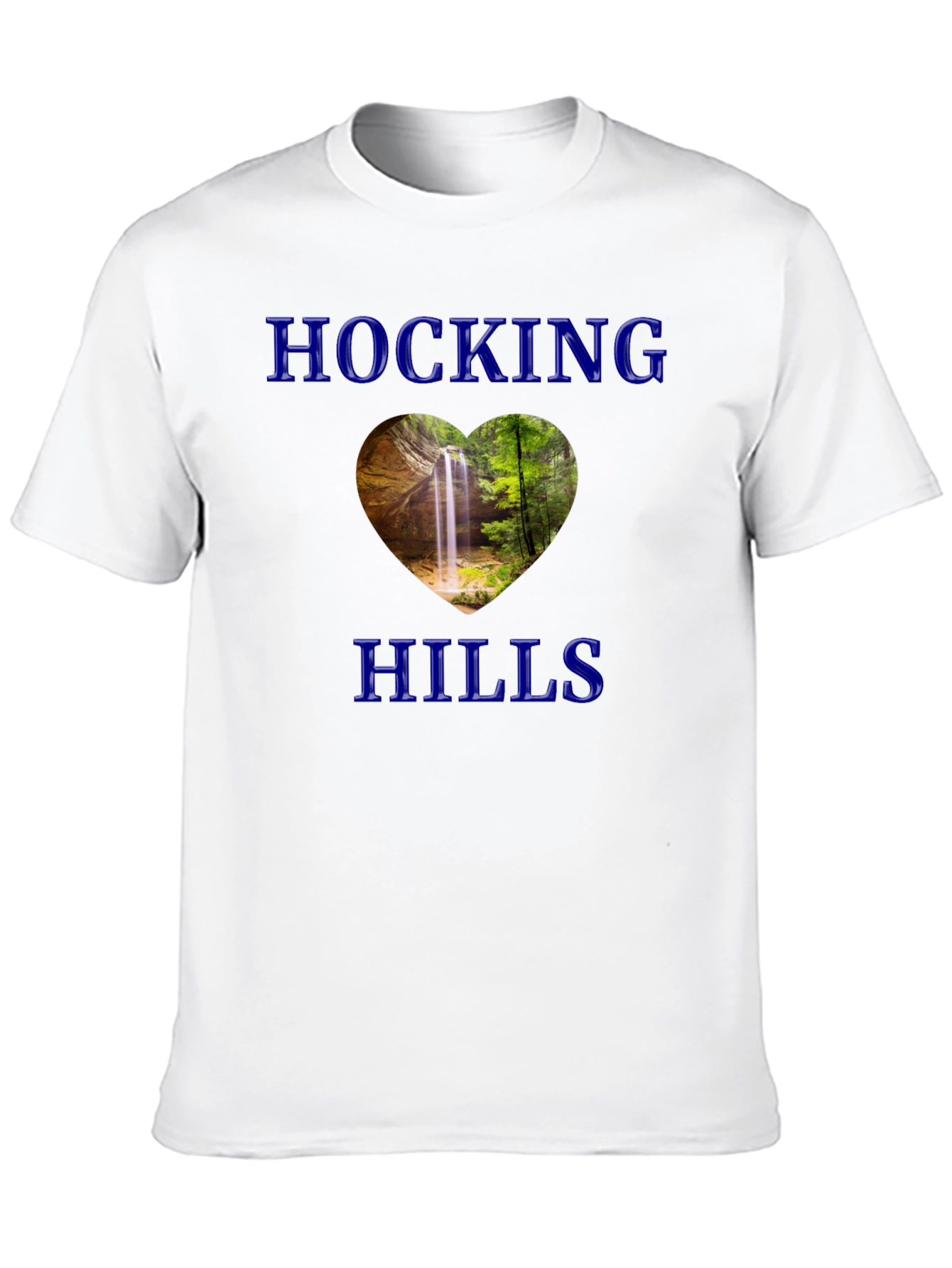 Hocking Hills Waterfall Heart Graphic Tee