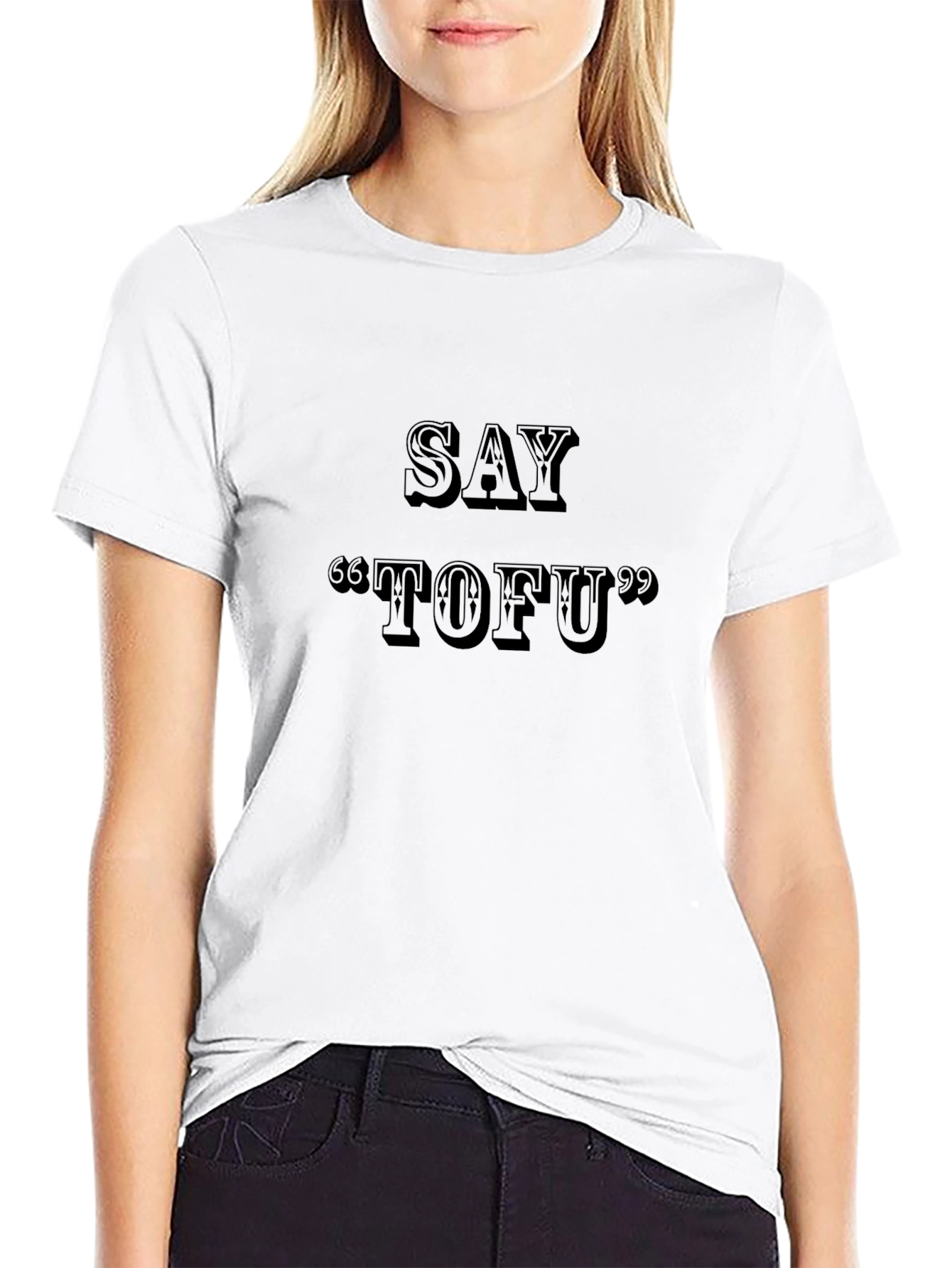 Say TOFU Black T-Shirt