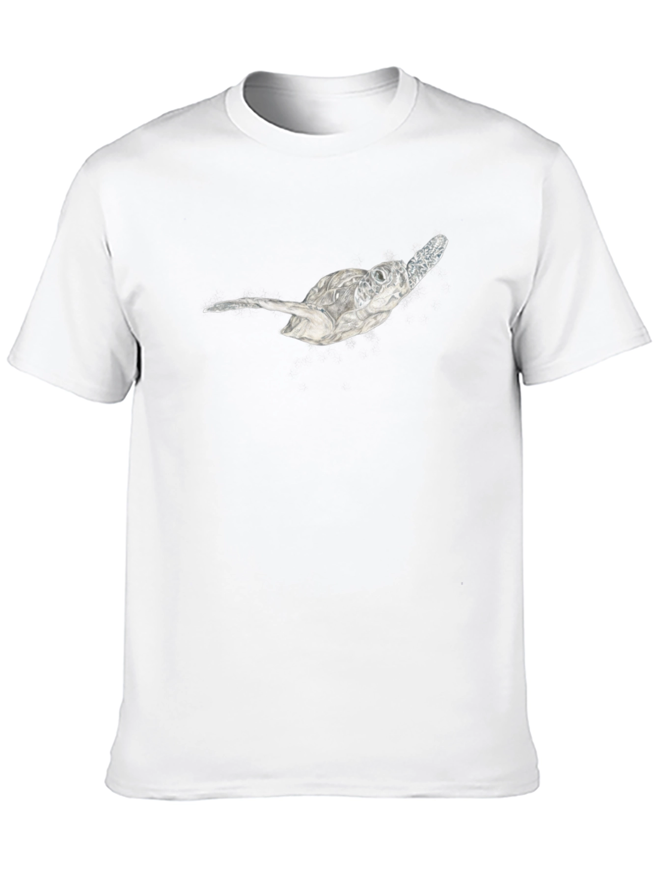 Sea Turtle Graphic Tee - Black Cotton Casual T-Shirt