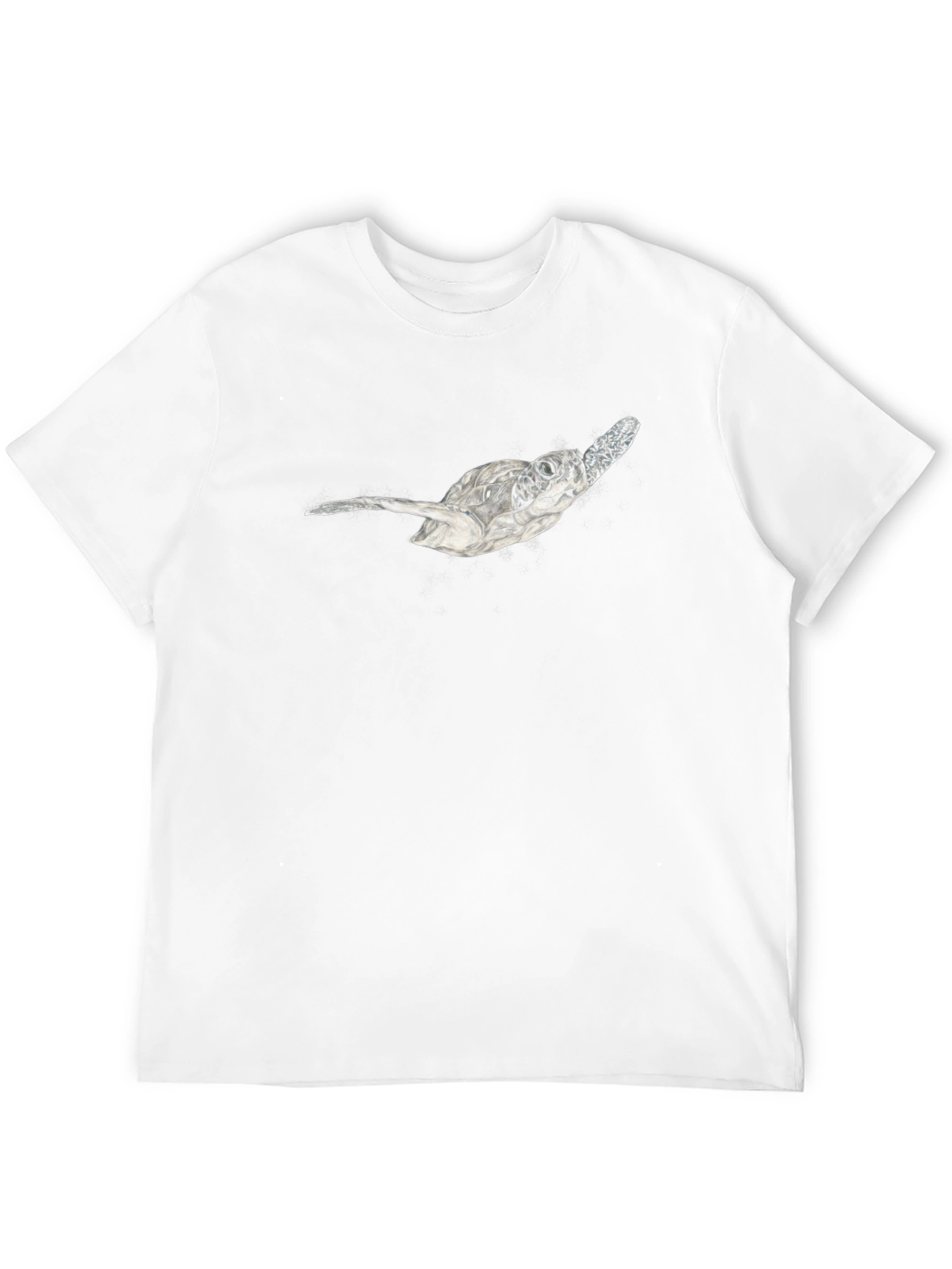 Sea Turtle Graphic Tee - Black Cotton Casual T-Shirt