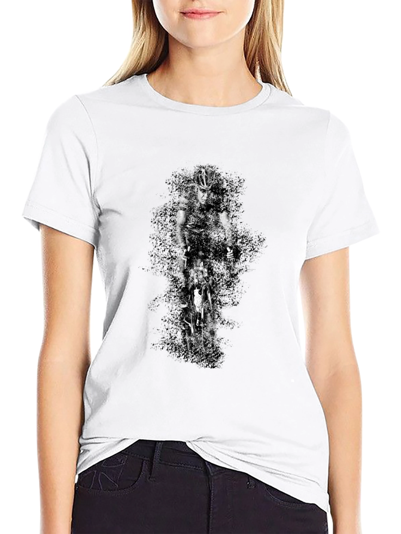 Cyclist Graphic Tee - Black