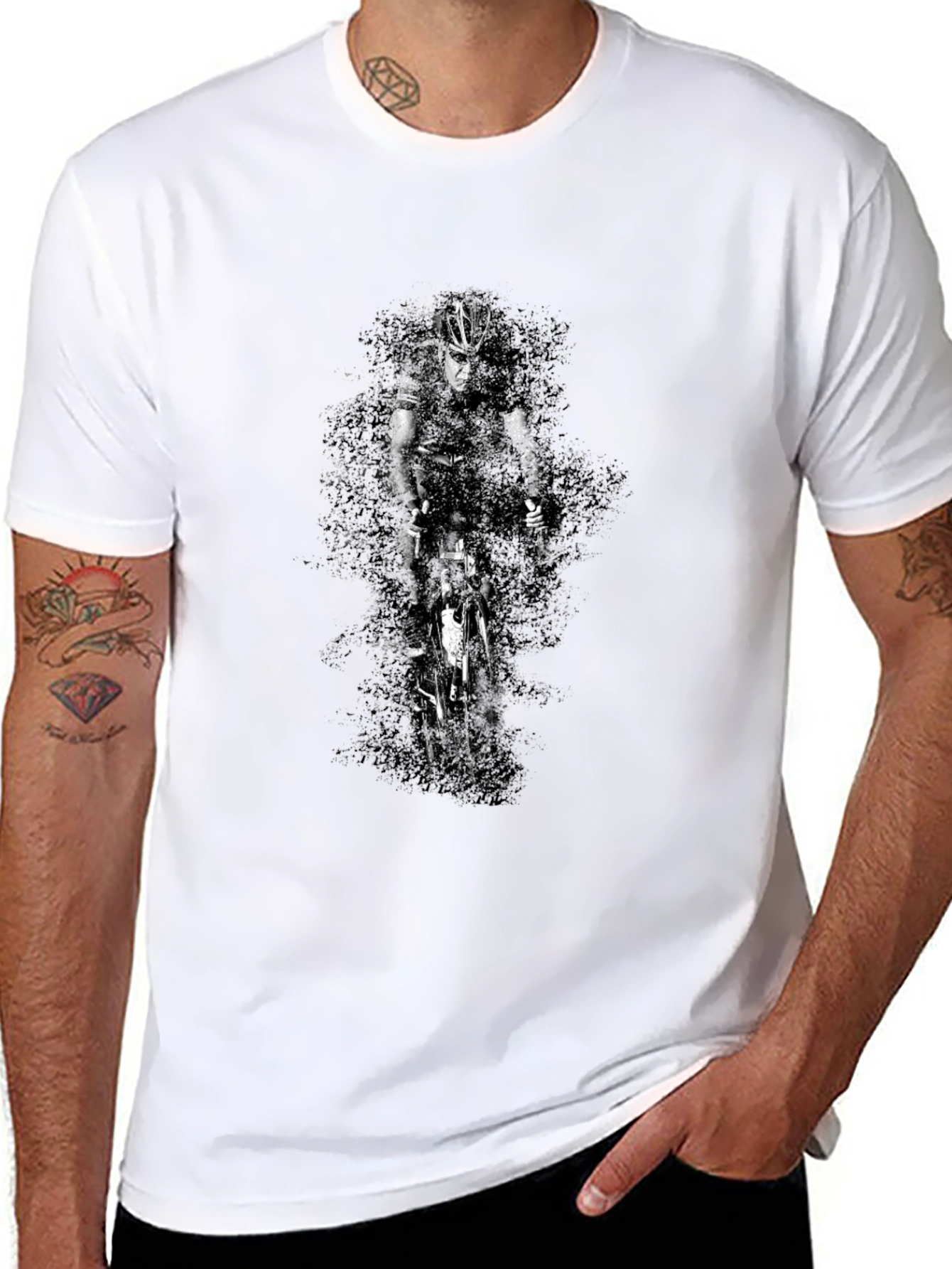 Cyclist Graphic Tee - Black