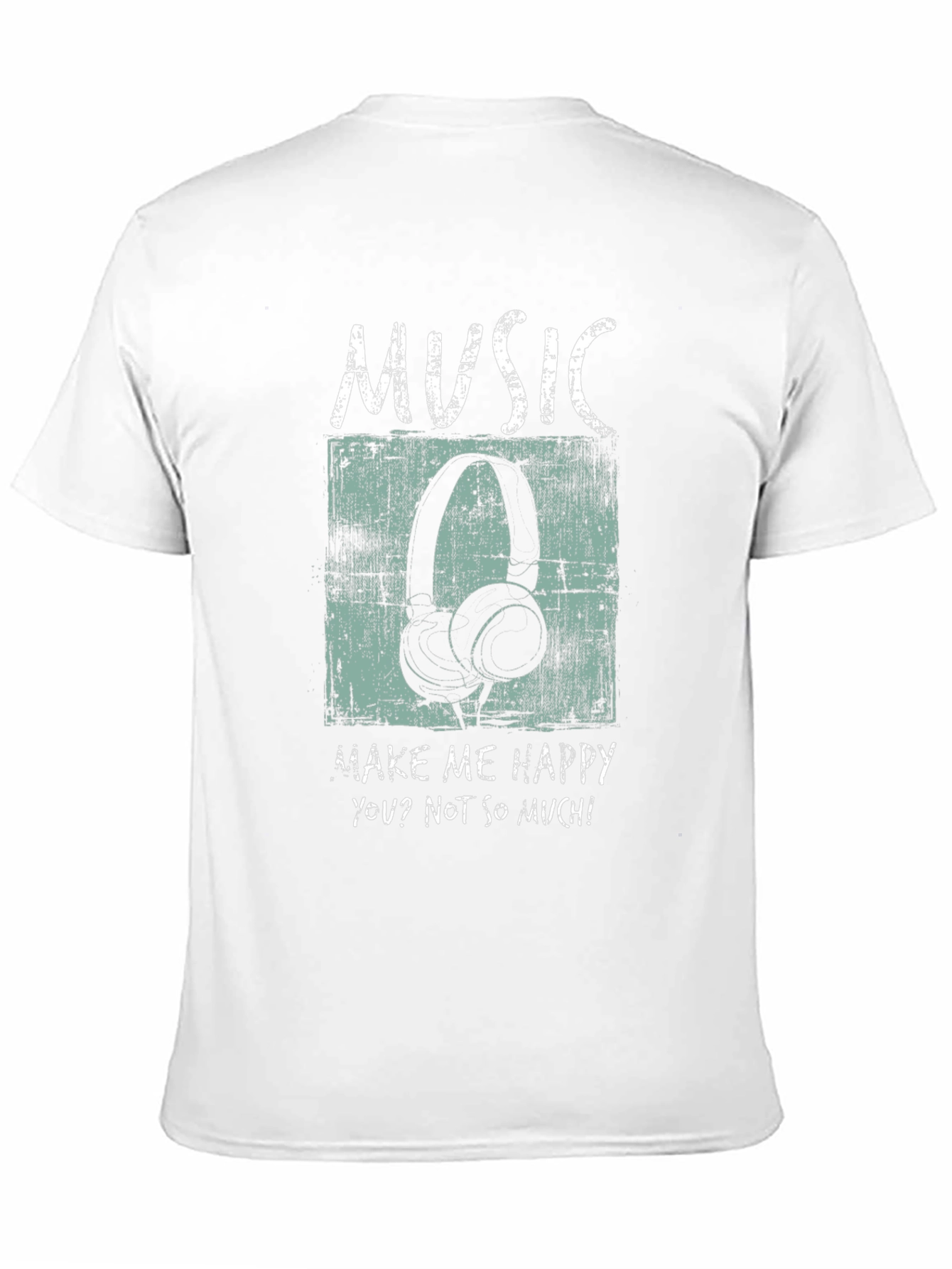 Music Headphones Graphic Print T-Shirt
