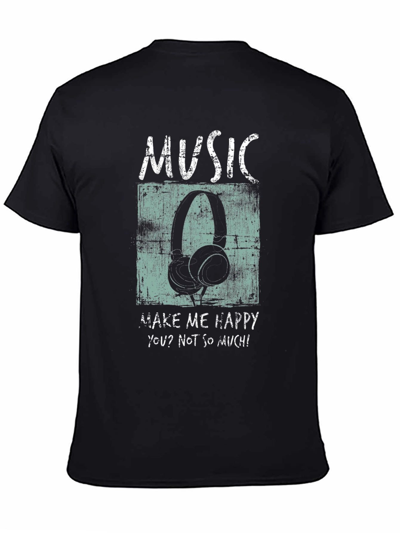 Music Headphones Graphic Print T-Shirt