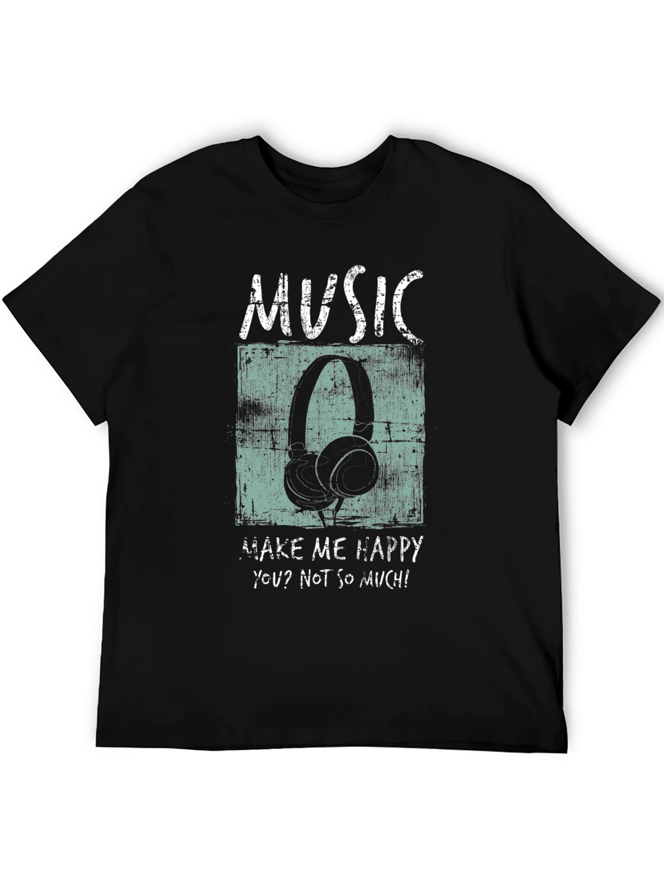 Music Headphones Graphic Print T-Shirt
