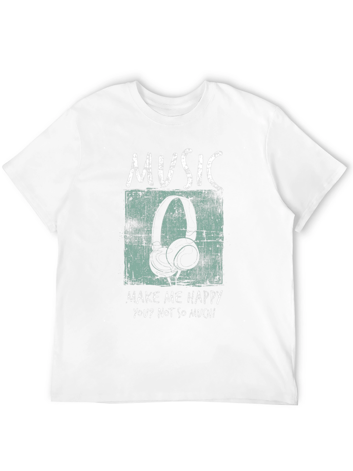 Music Headphones Graphic Print T-Shirt