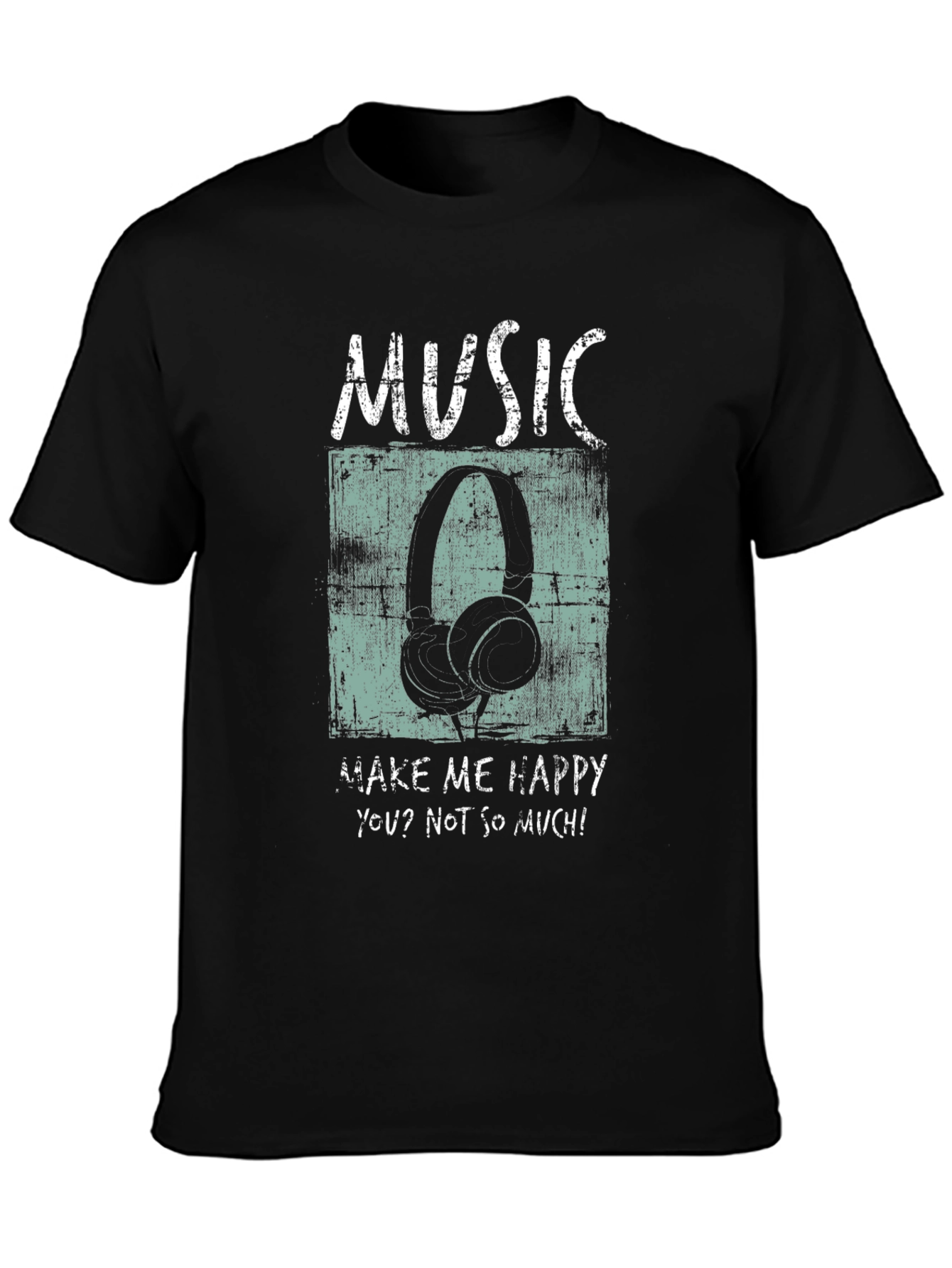 Music Headphones Graphic Print T-Shirt