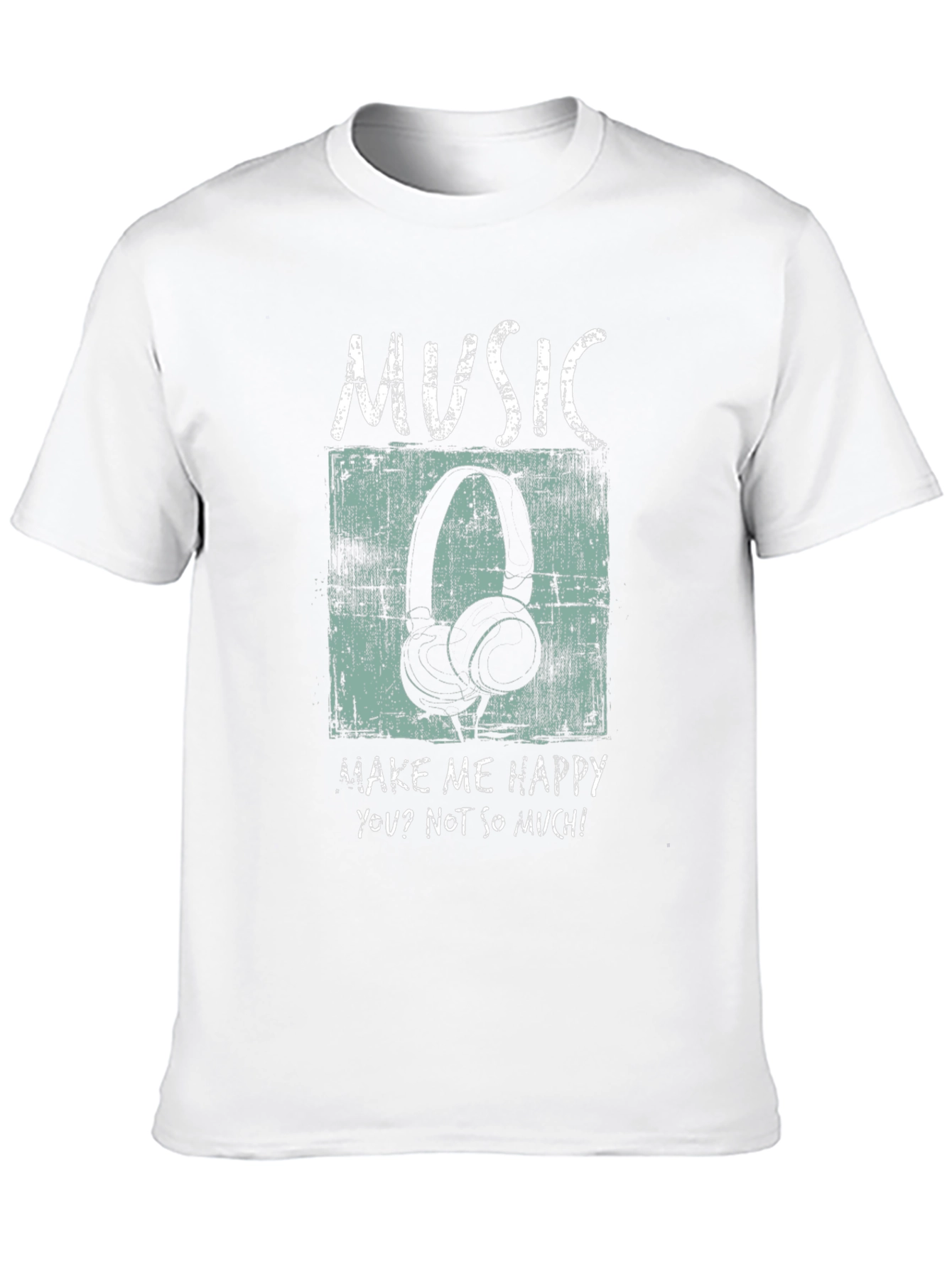 Music Headphones Graphic Print T-Shirt