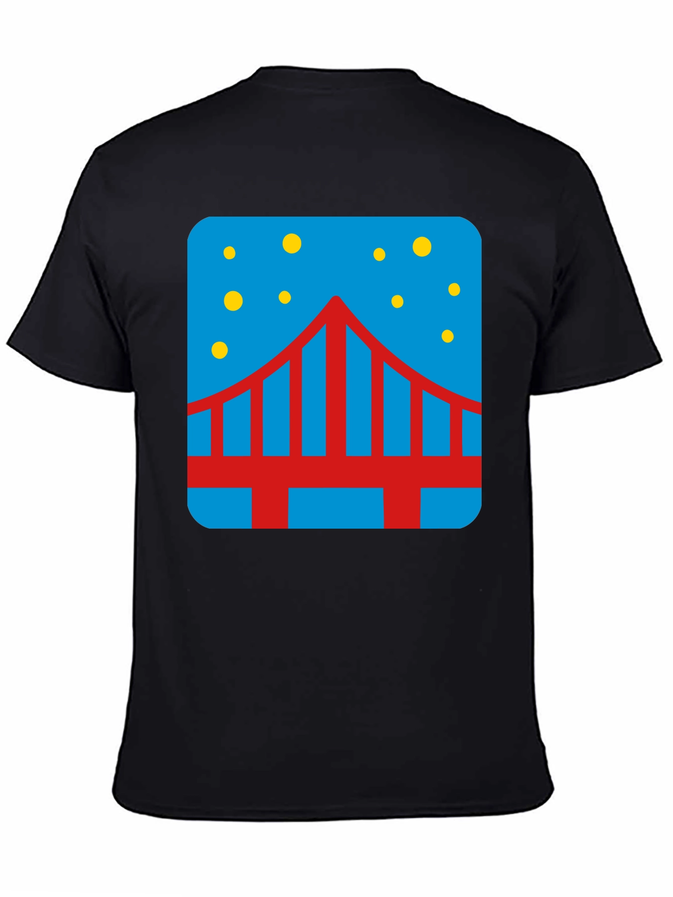 Bridge Starry Night Graphic Tee - Mens Black T-Shirt