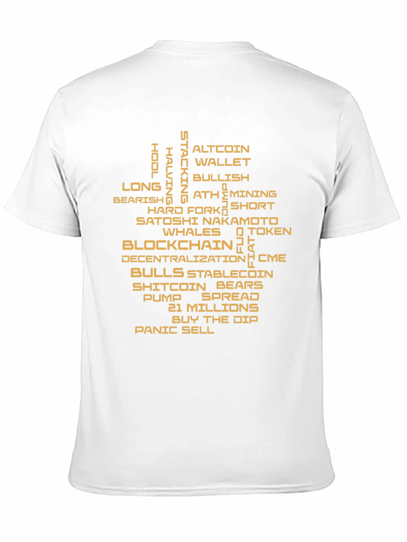 Crypto Terms Black T-Shirt - HODL Altcoin Blockchain