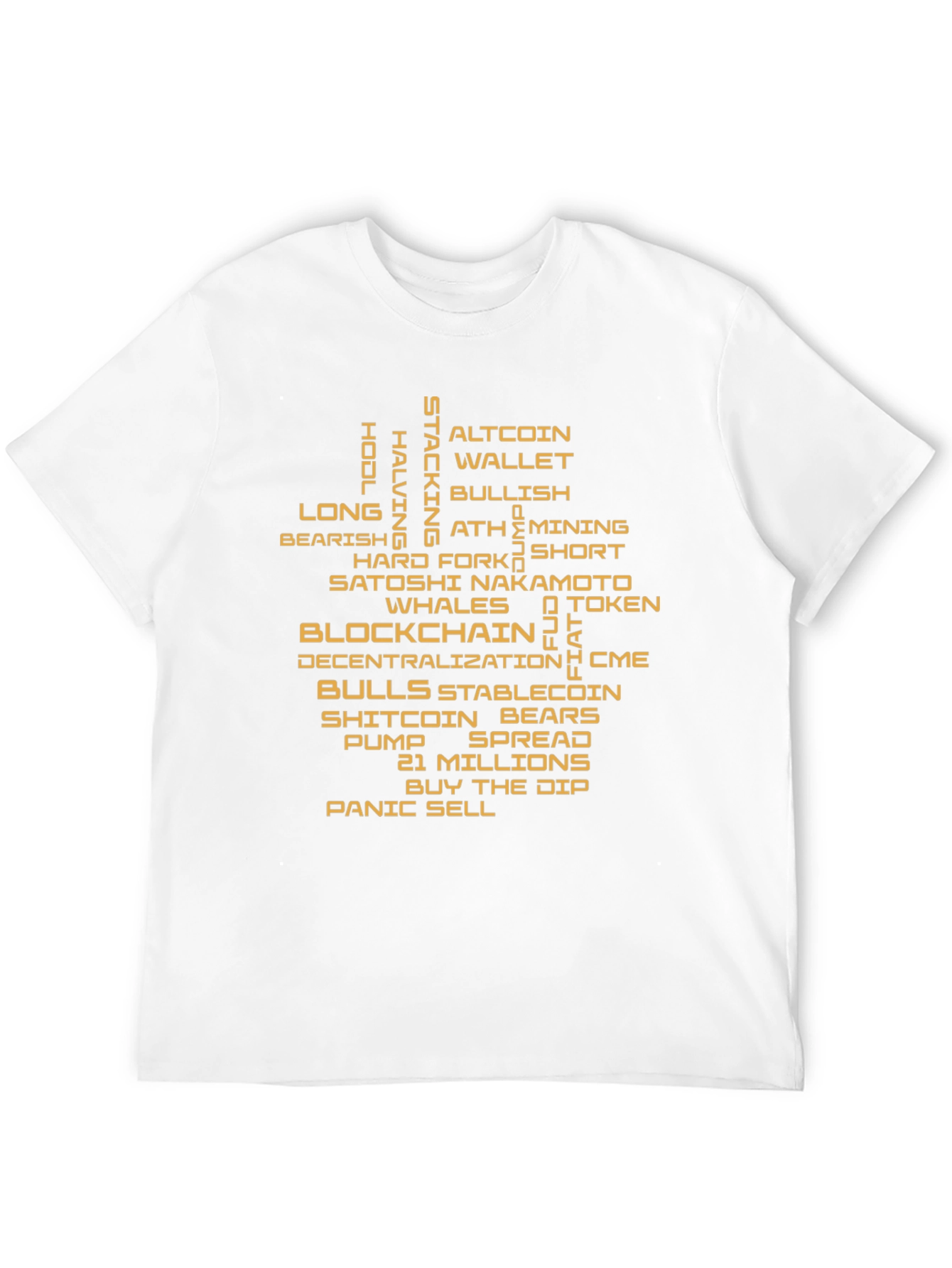 Crypto Terms Black T-Shirt - HODL Altcoin Blockchain