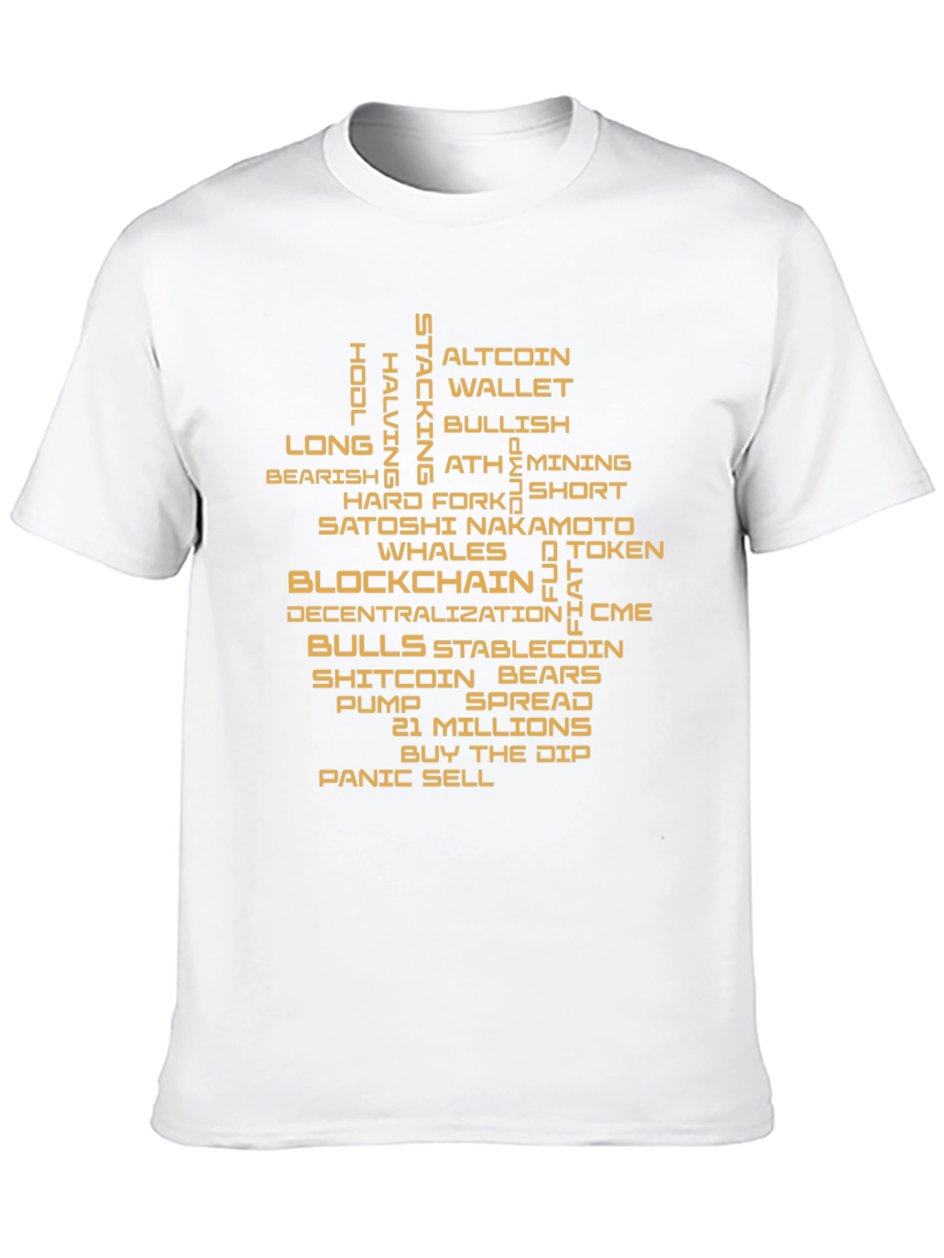 Crypto Terms Black T-Shirt - HODL Altcoin Blockchain
