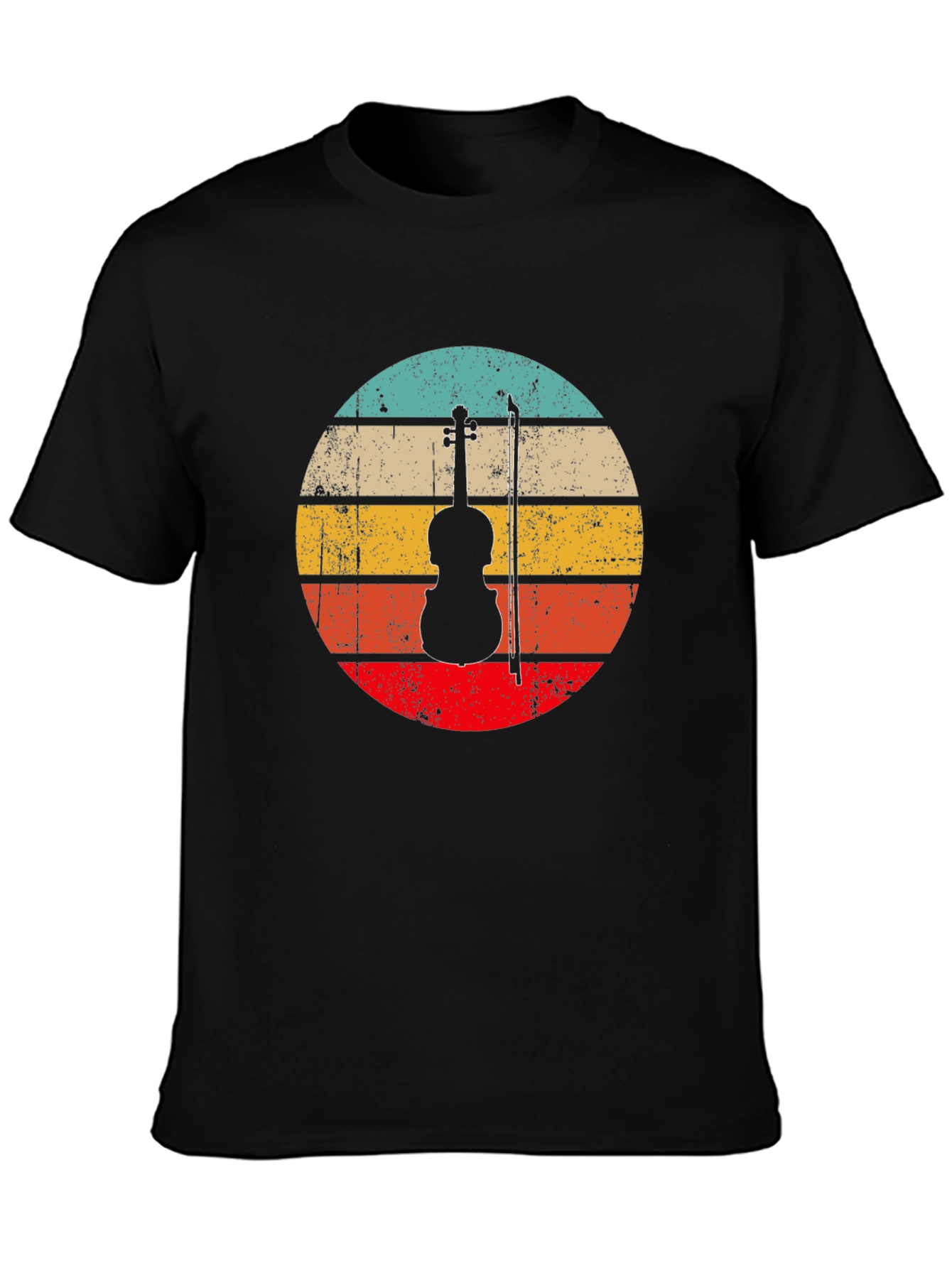 Retro Violin Silhouette T-Shirt
