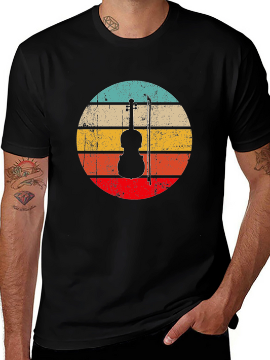 Retro Violin Silhouette T-Shirt