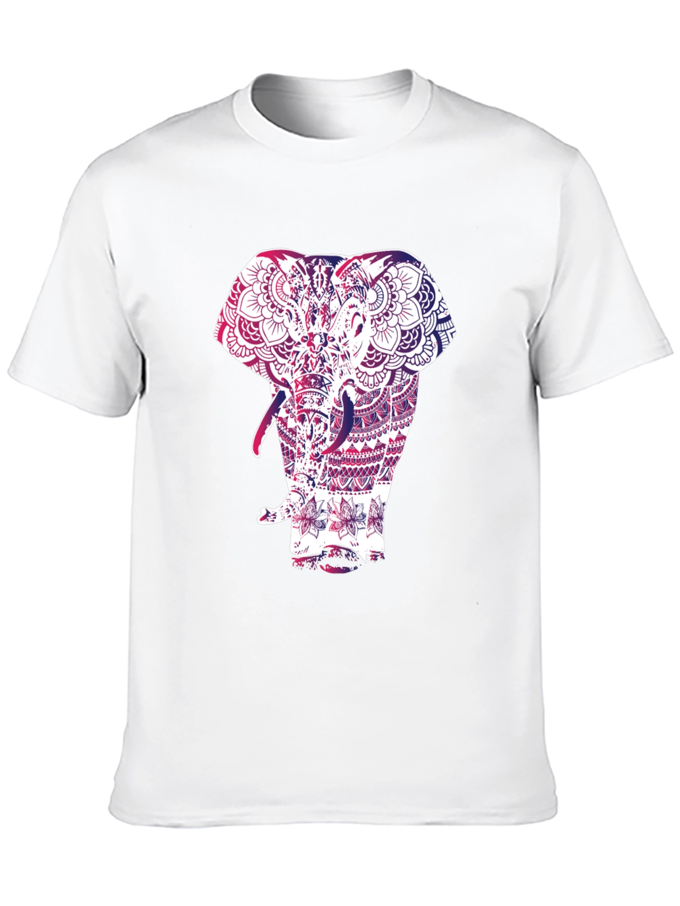 Elephant Mandala Graphic Black T-Shirt
