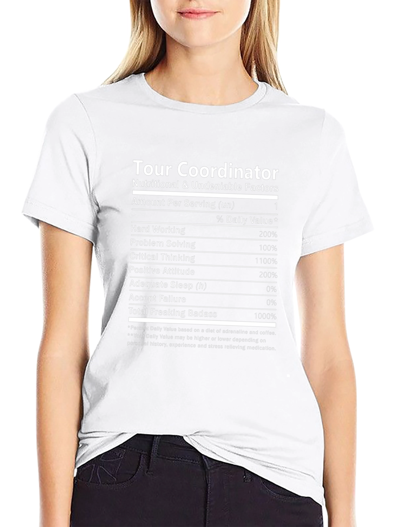 Tour Coordinator Nutritional Facts T-Shirt