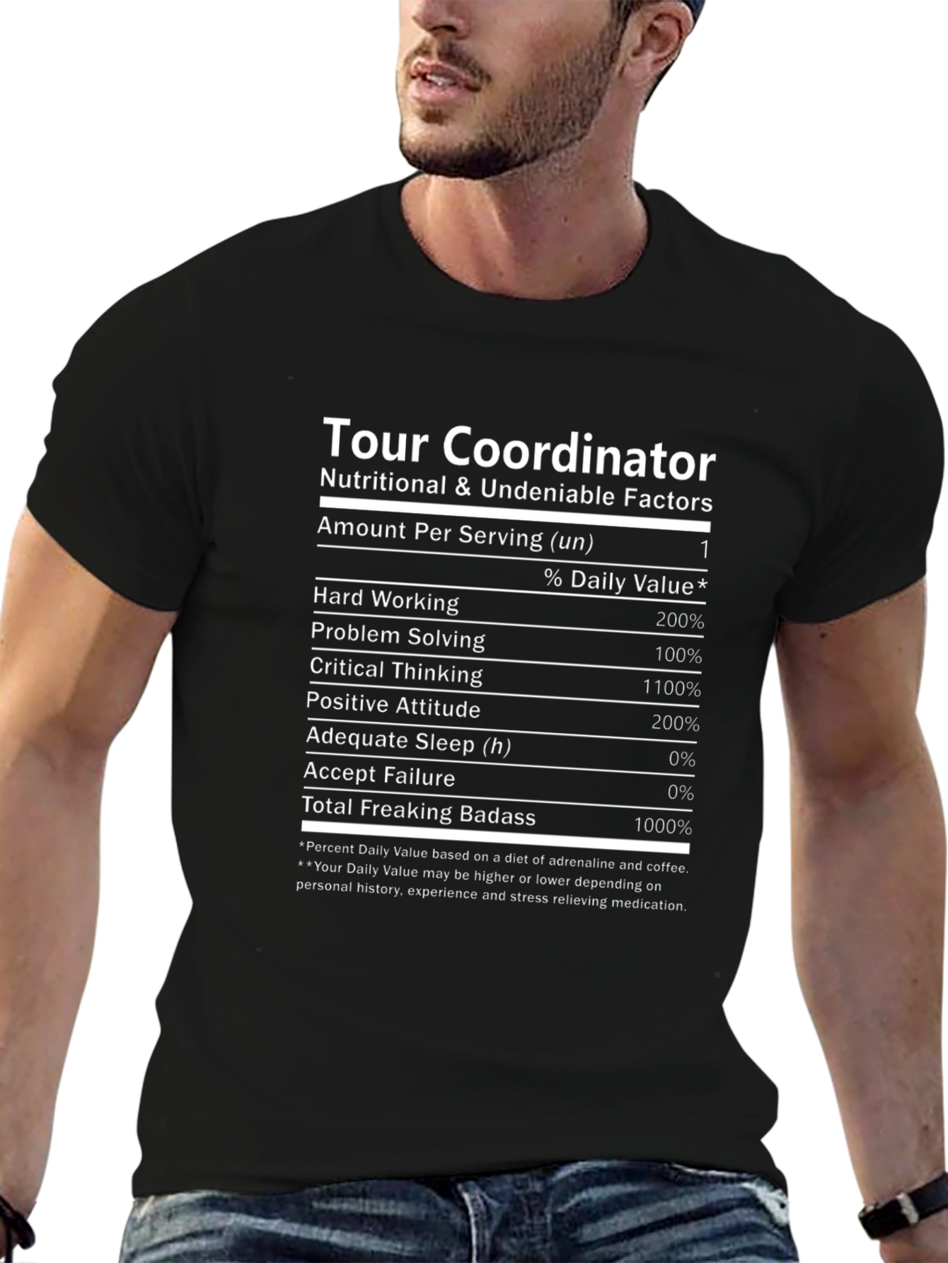 Tour Coordinator Nutritional Facts T-Shirt