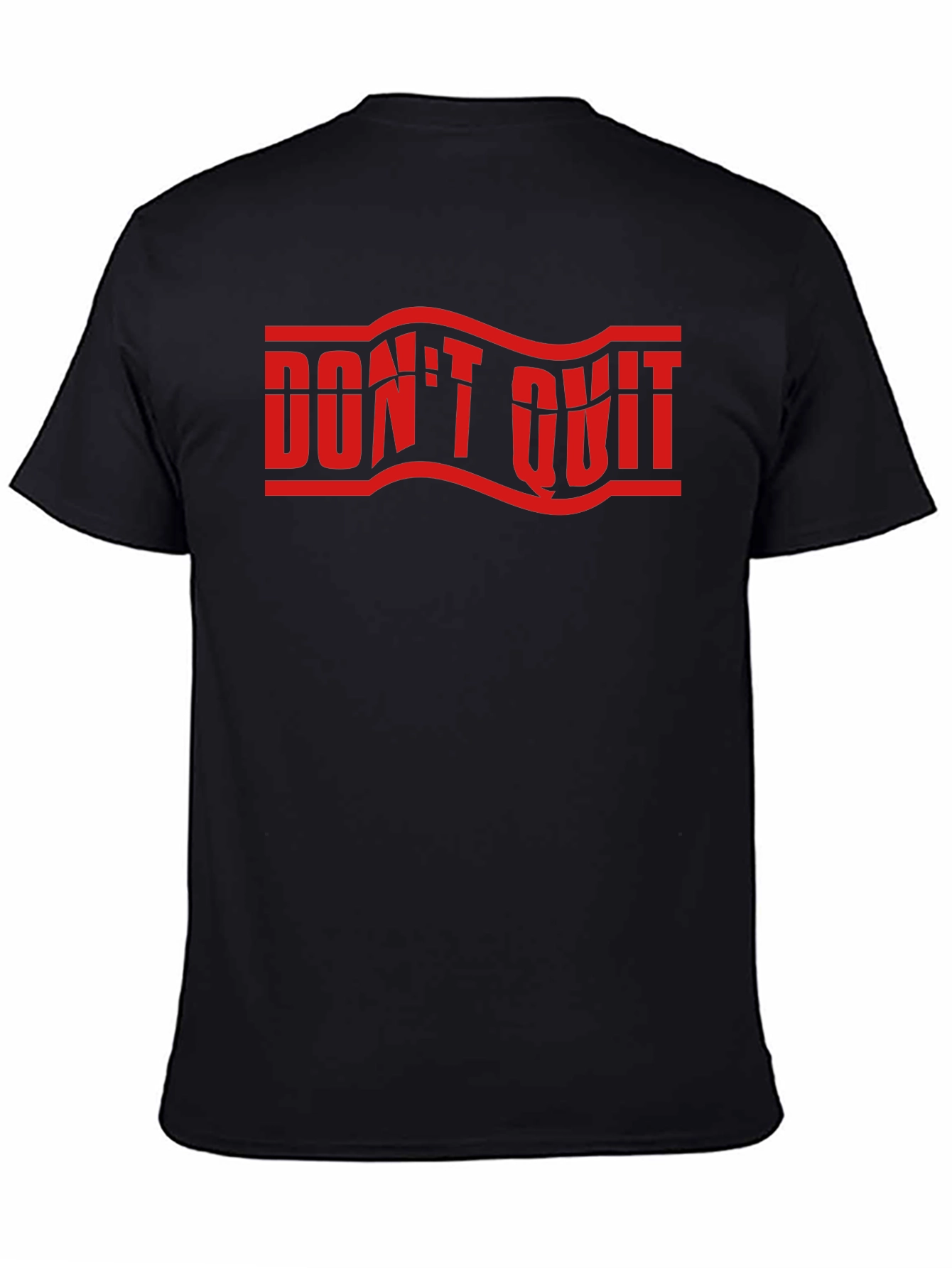 Dont Quit Graphic Print Crew Neck T-Shirt